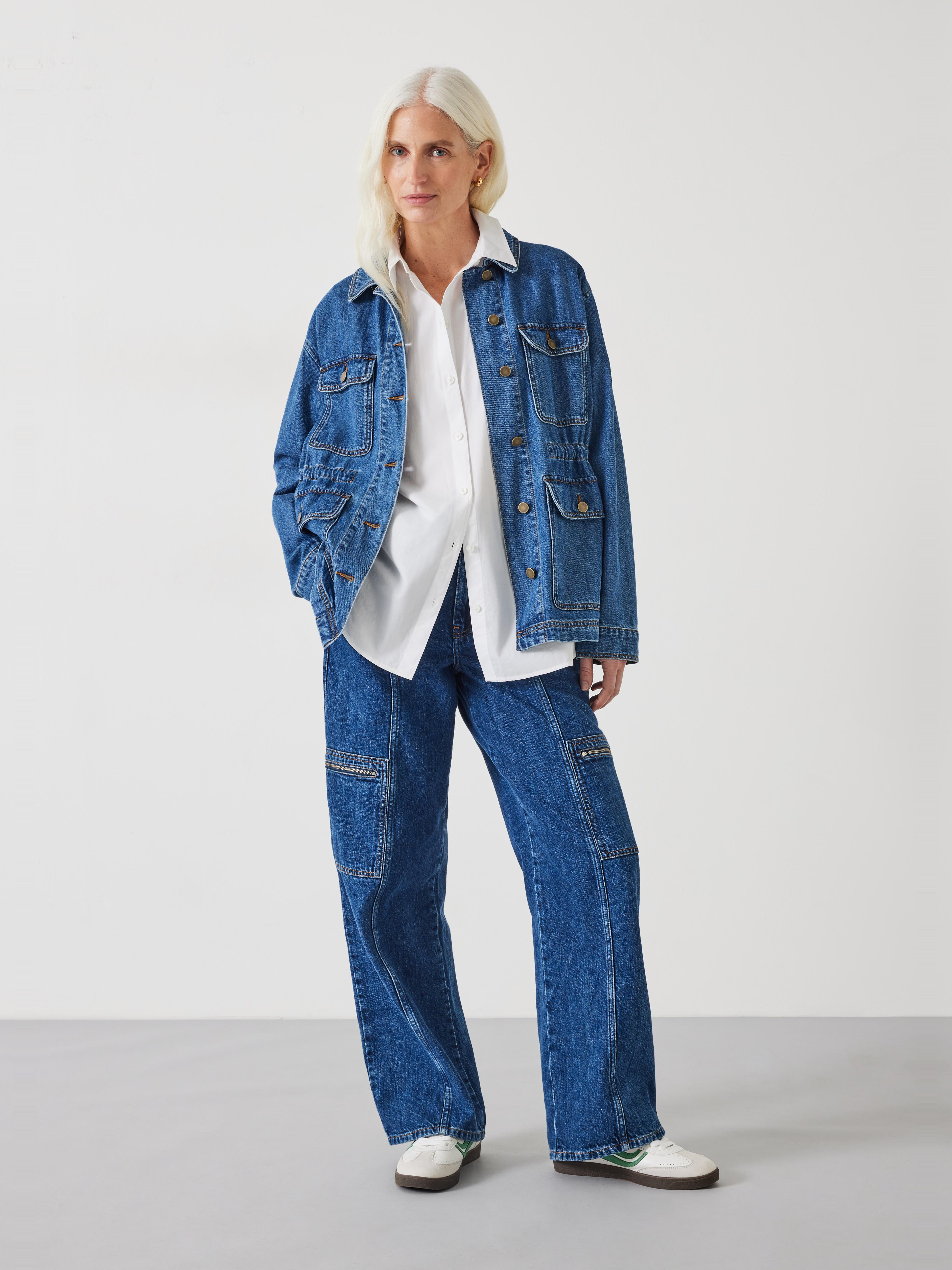 Nora Relaxed Denim Utility Jacket