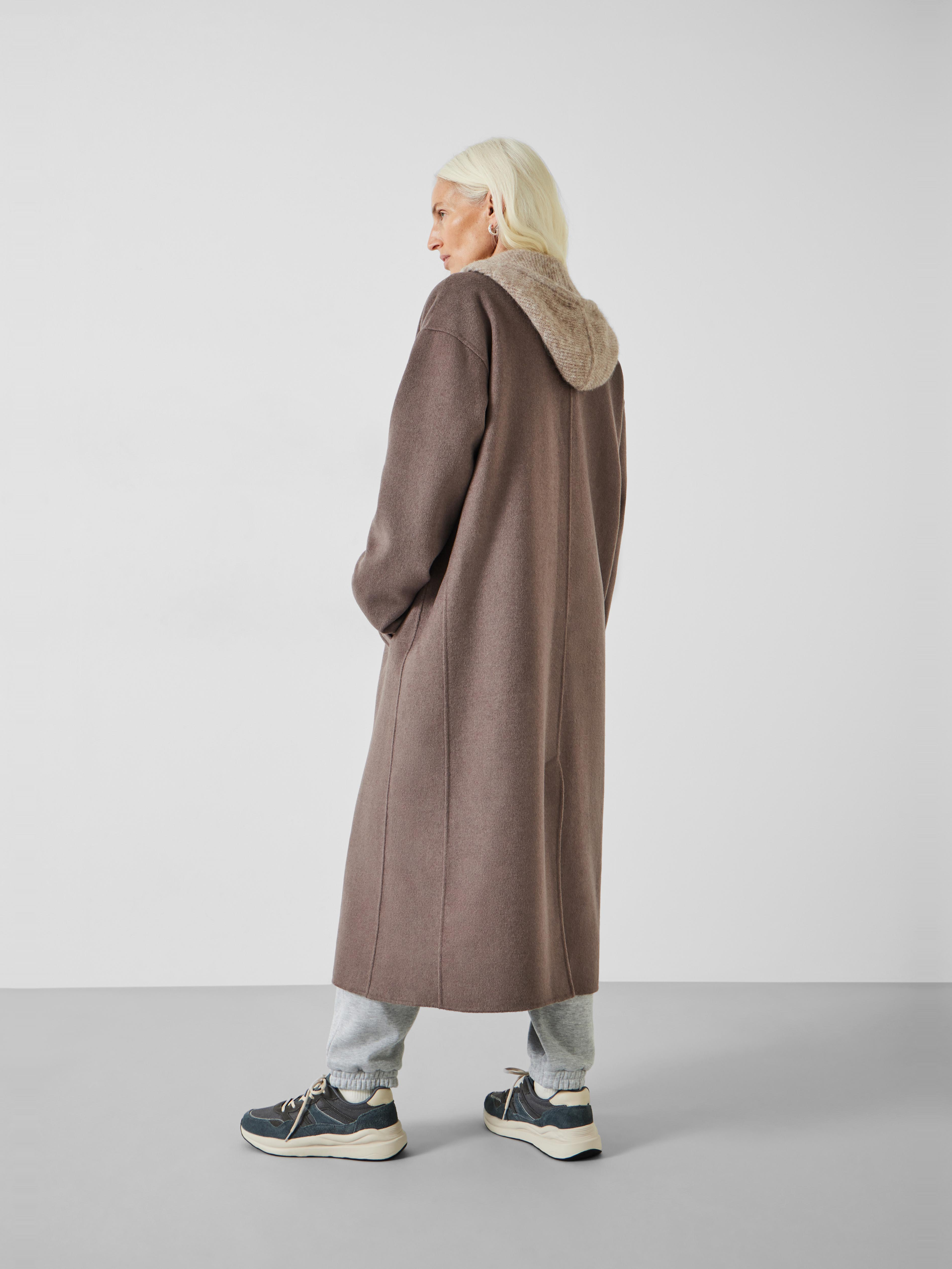 Iris Relaxed Wool Blend Double Faced Coat