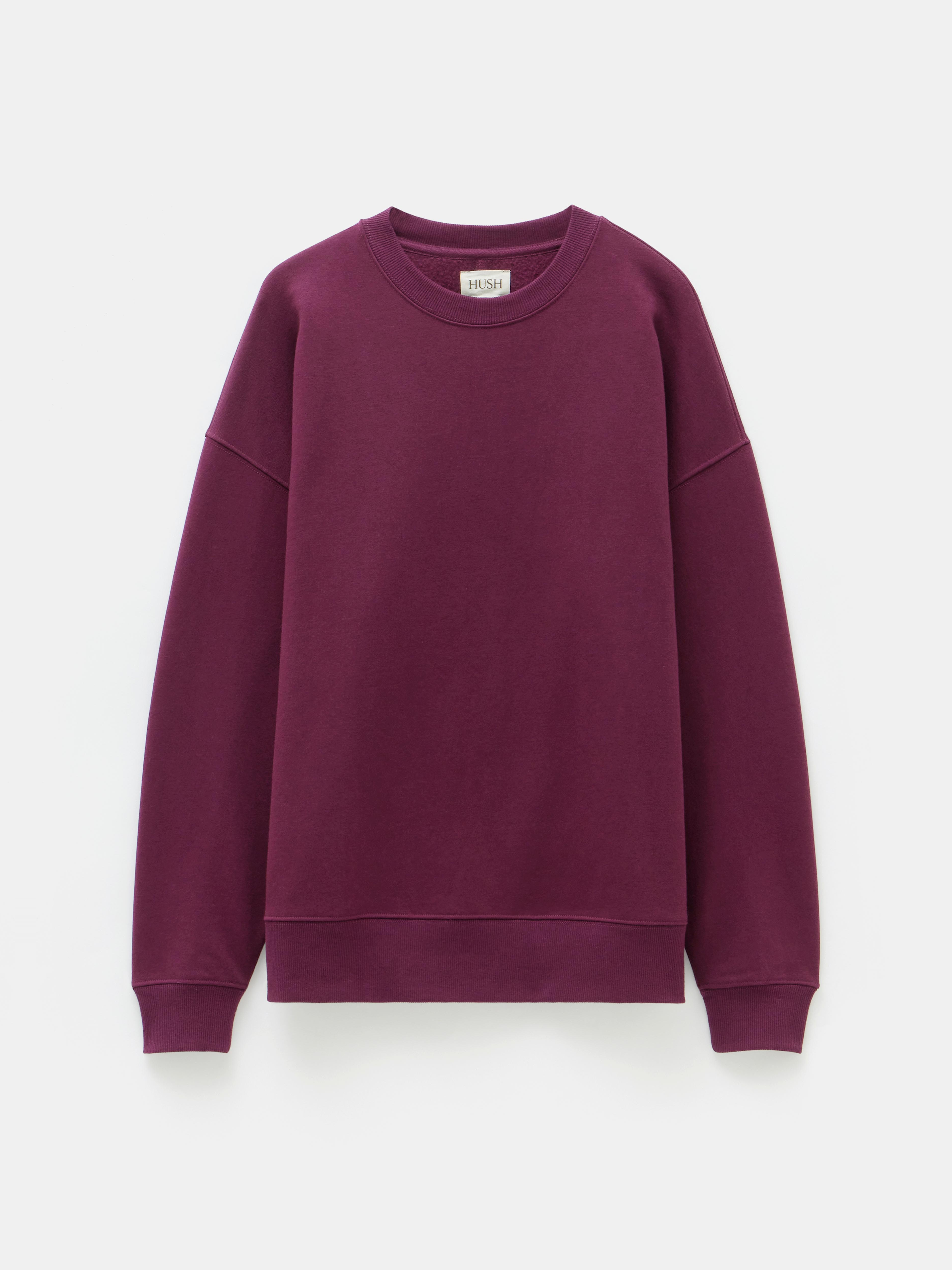 Quinn Oversized Sweatshirt | Deep Wine | hush