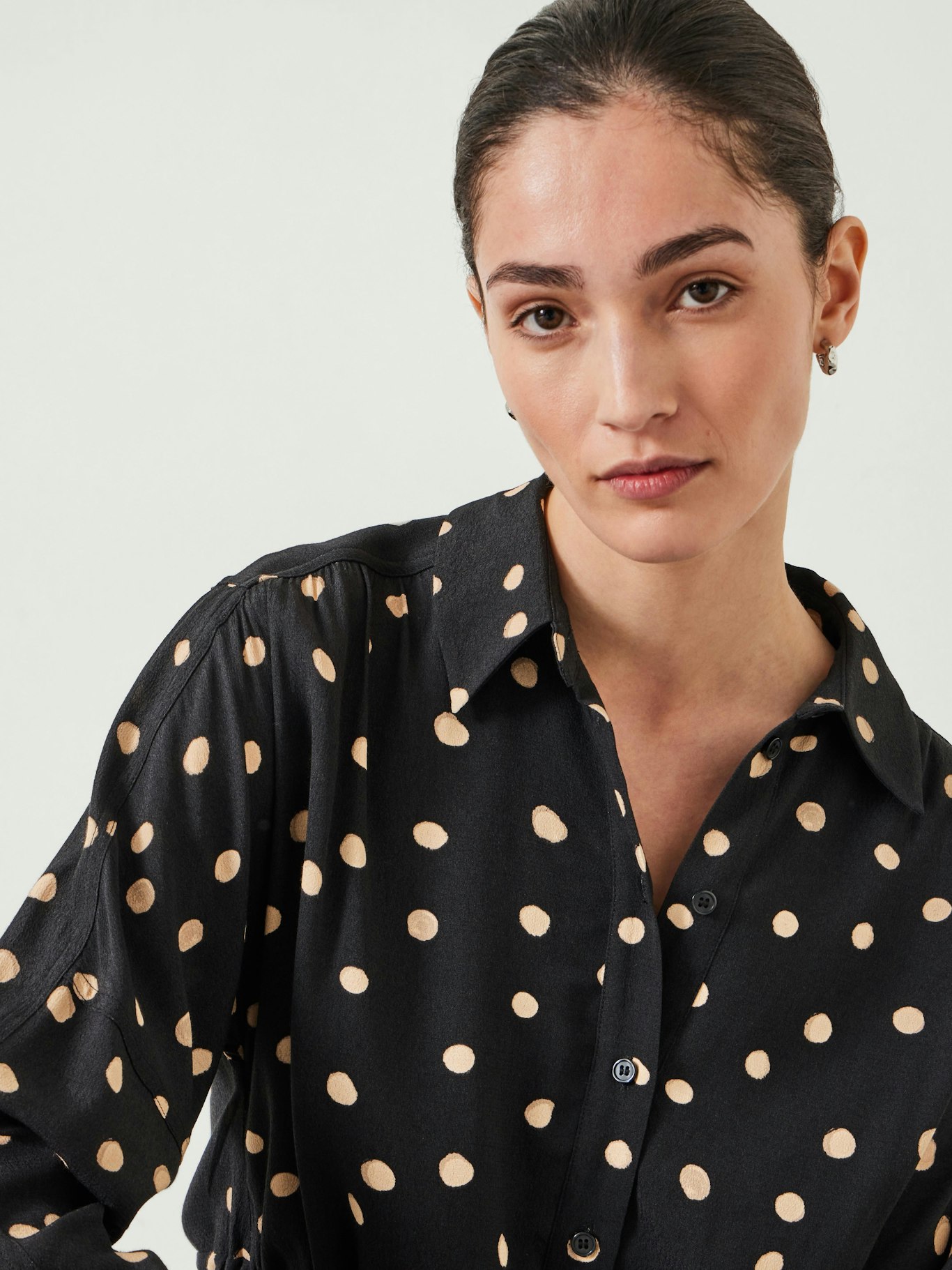 011896-4596-02 Alba Long Sleeve Mini Shirt Dress