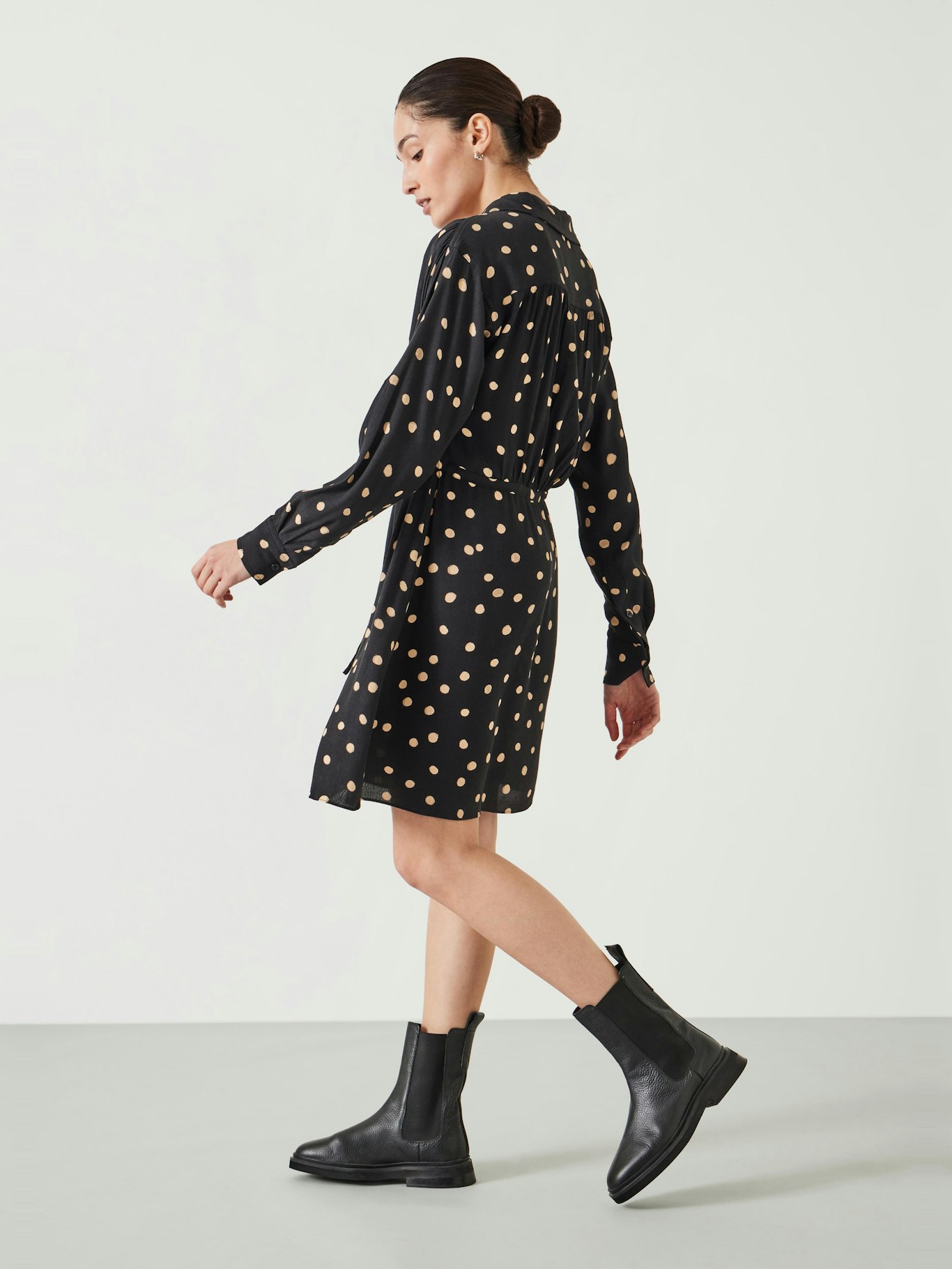 011896-4596-04 Alba Long Sleeve Mini Shirt Dress