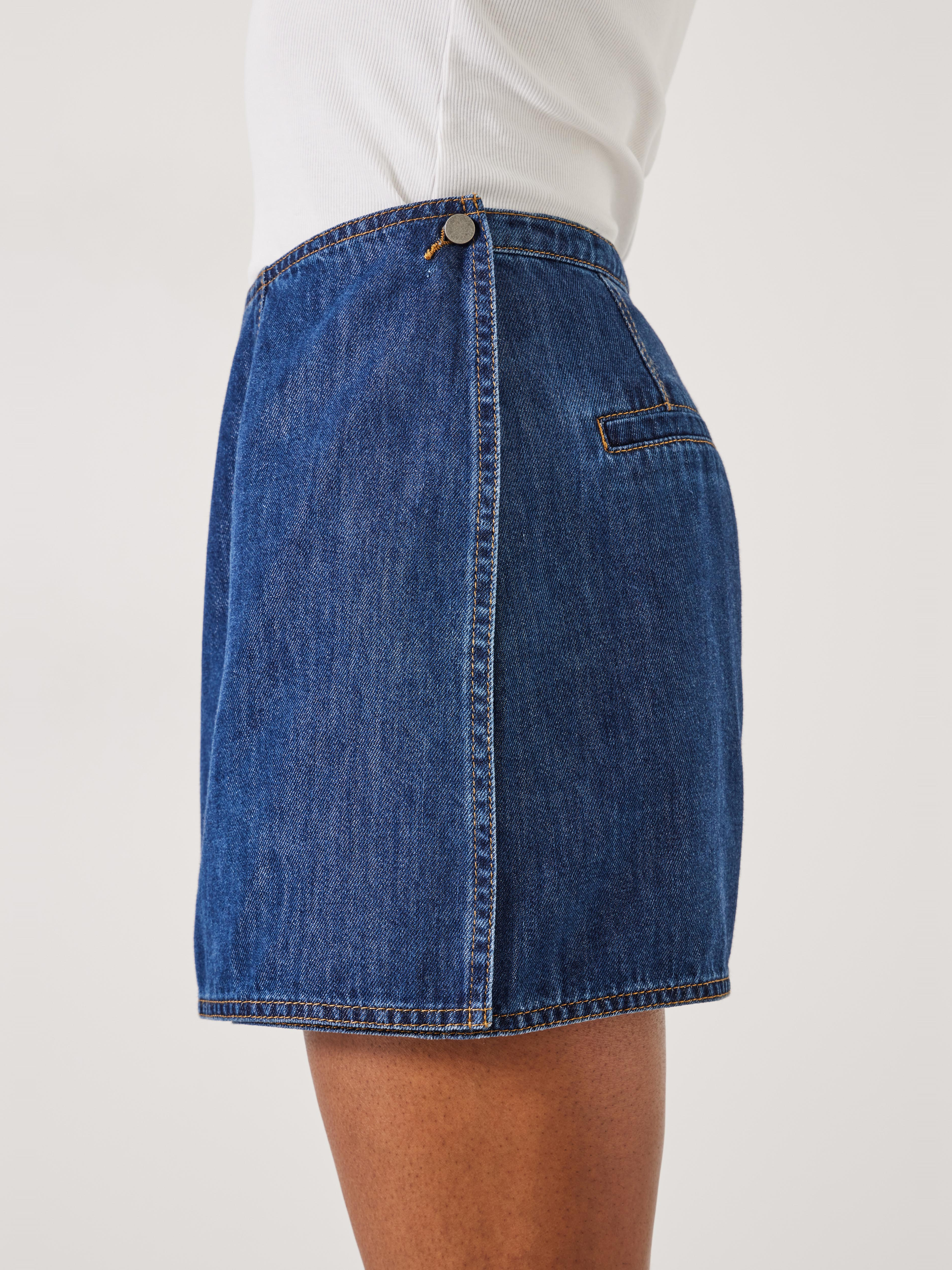 Madeline Denim Mini Skort