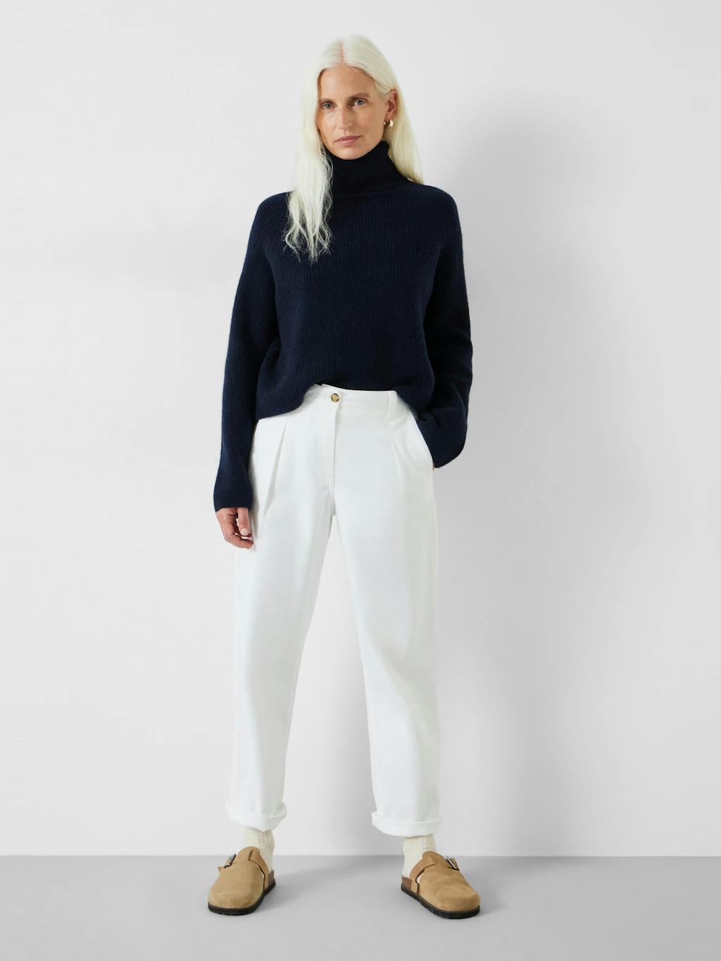 009725-1659-02 Aven Raglan Roll Neck Wool Blend Jumper