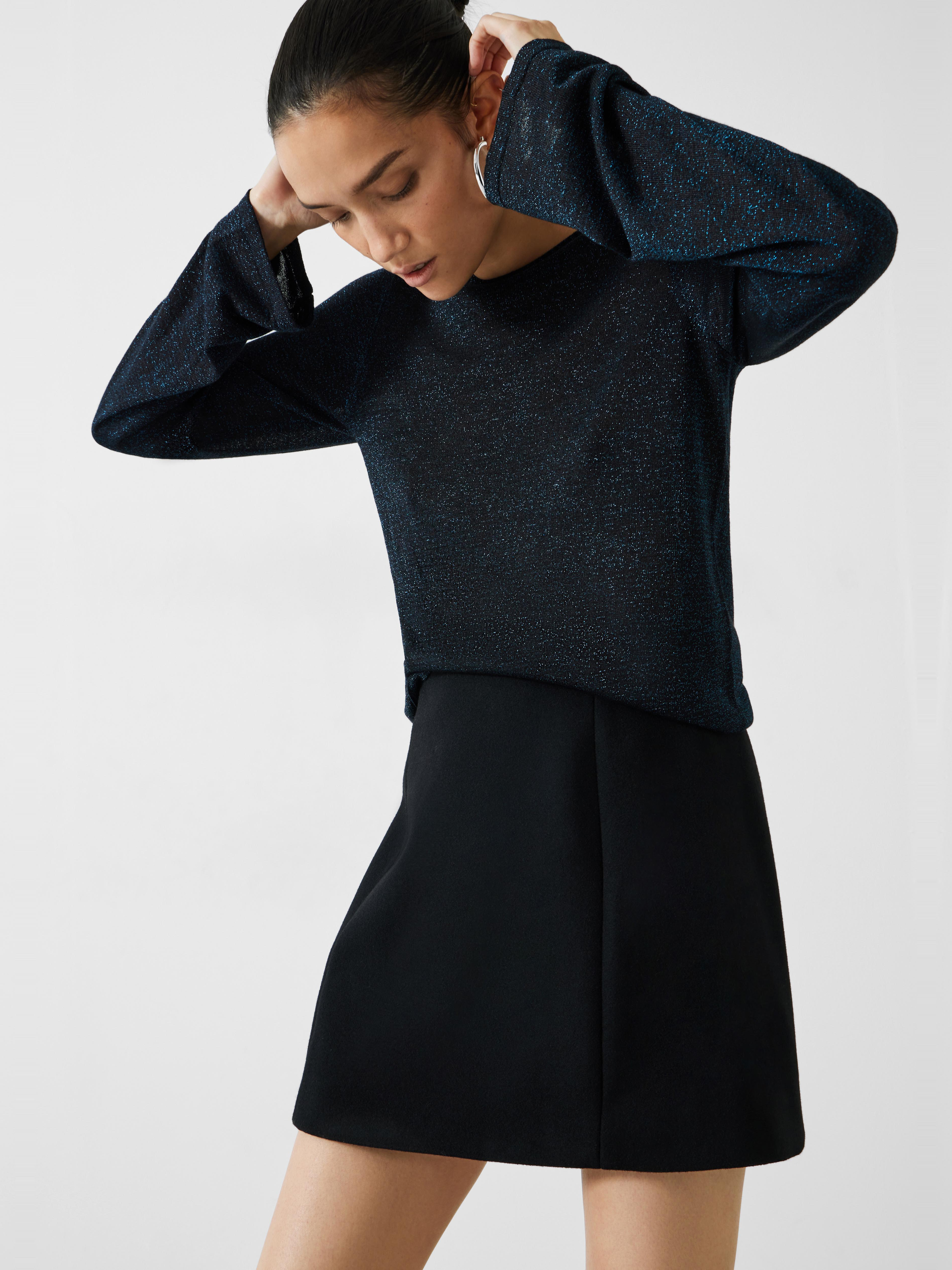 Lorine Metallic Crew Jumper