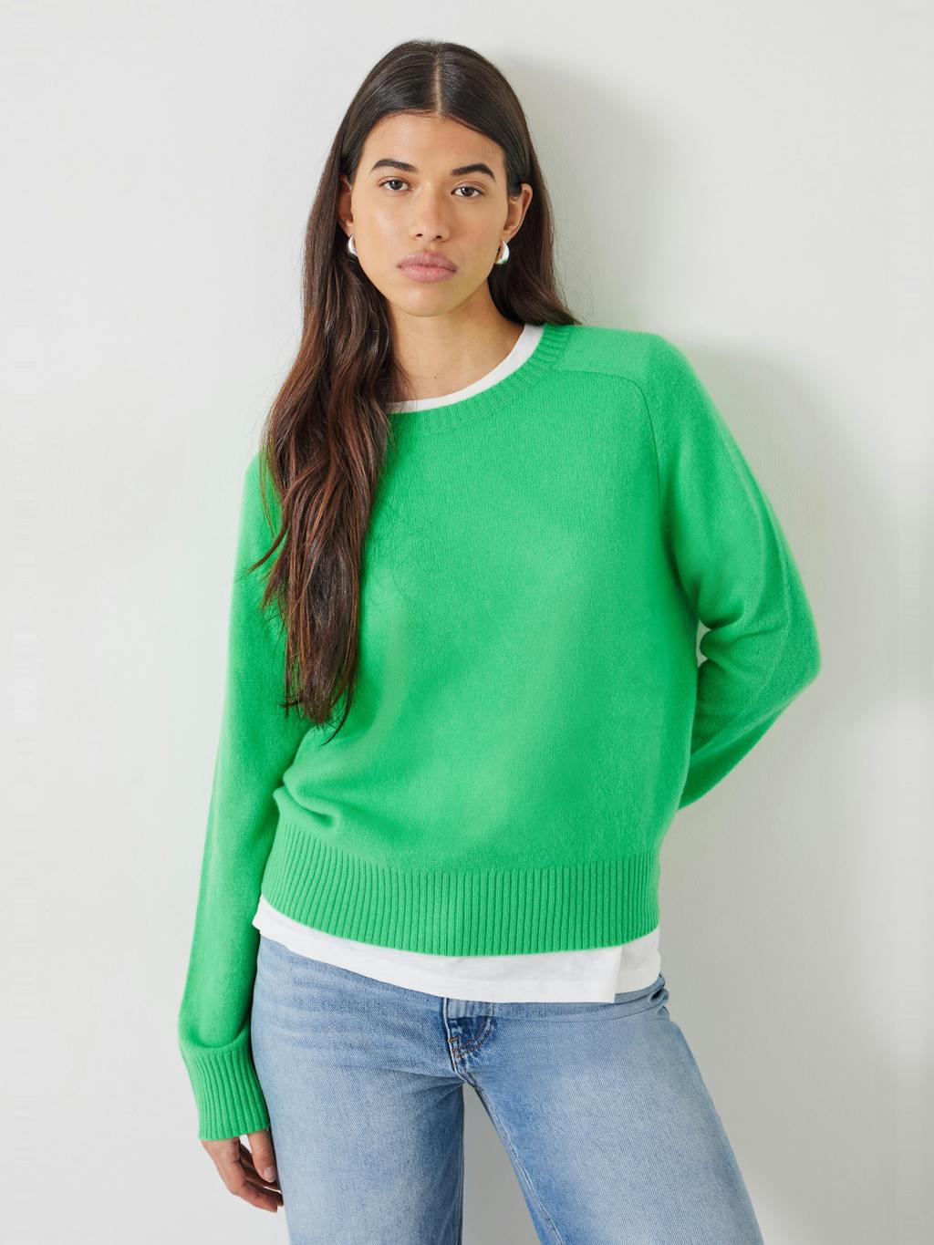 010267-2149-01 Charlie Saddle Shoulder Cashmere Jumper