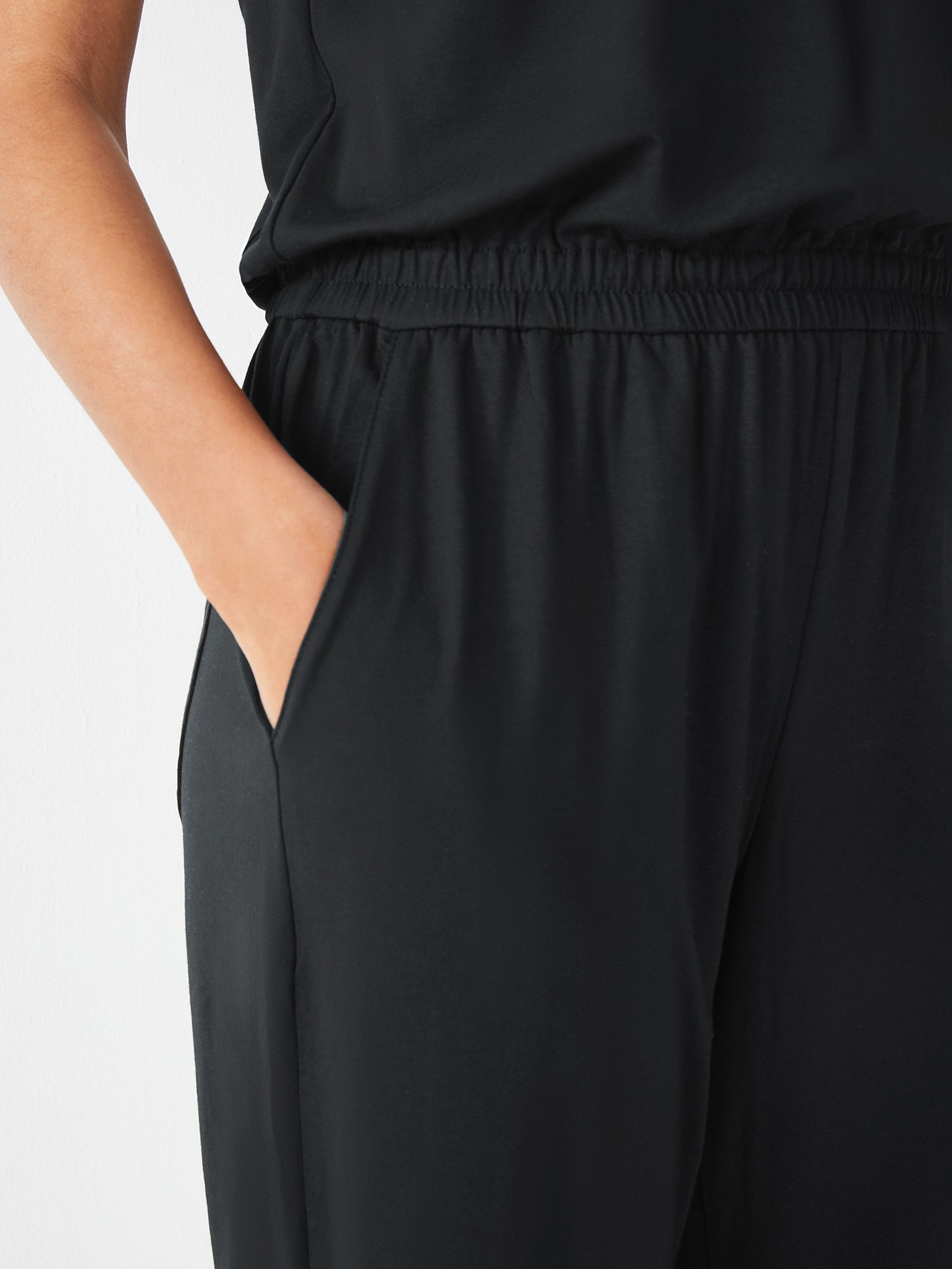 Cropped Jersey Jumpsuit