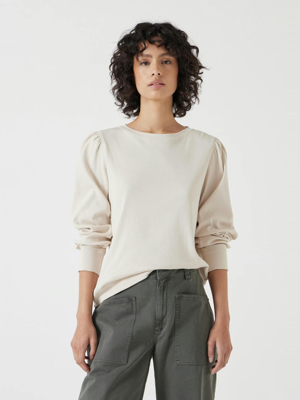 007404-3152-01 Emily Puff Sleeve Cotton Jersey Top