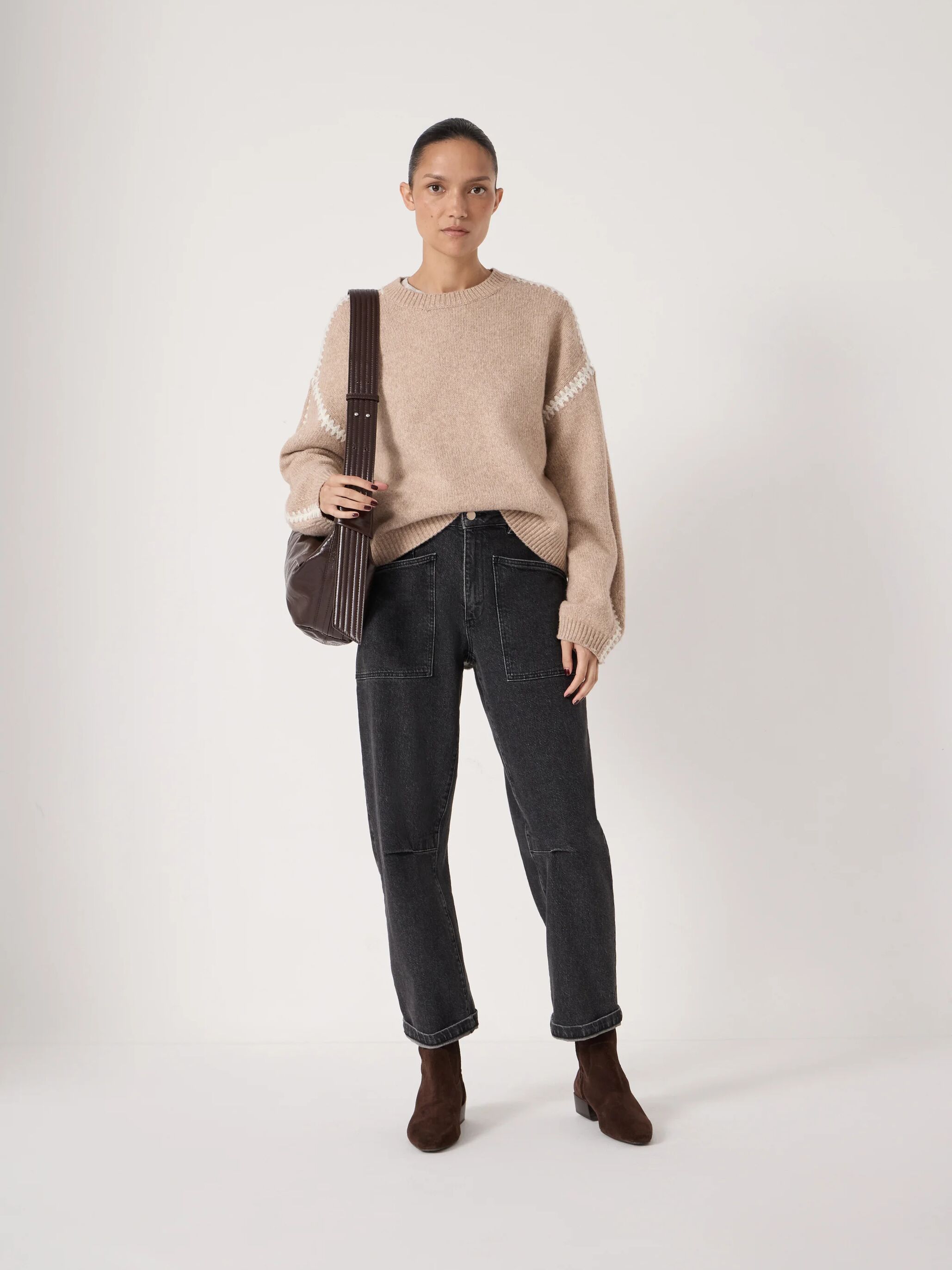 Whitney Whipstitch Knitted Jumper