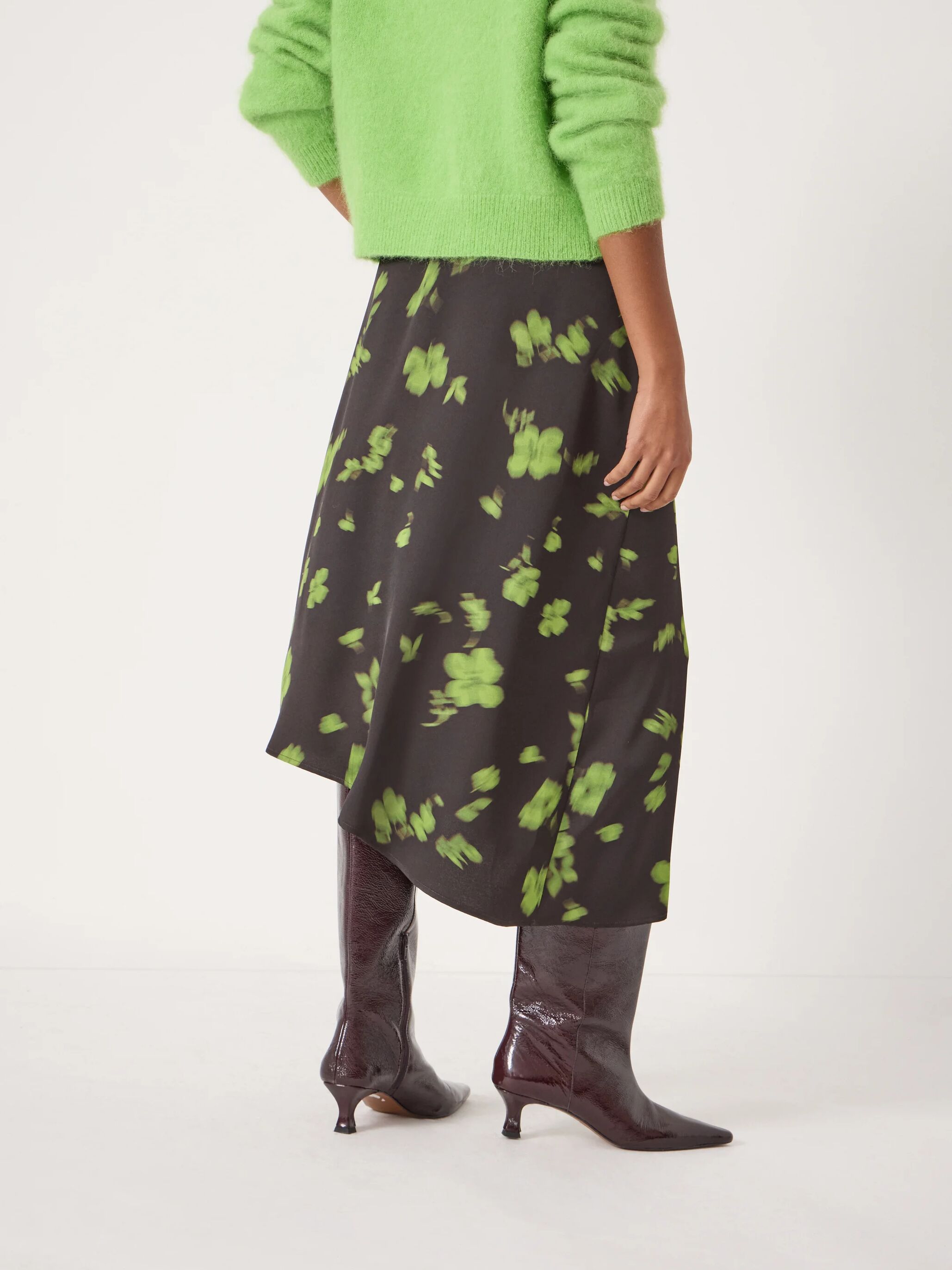 Satin Asymmetric Skirt