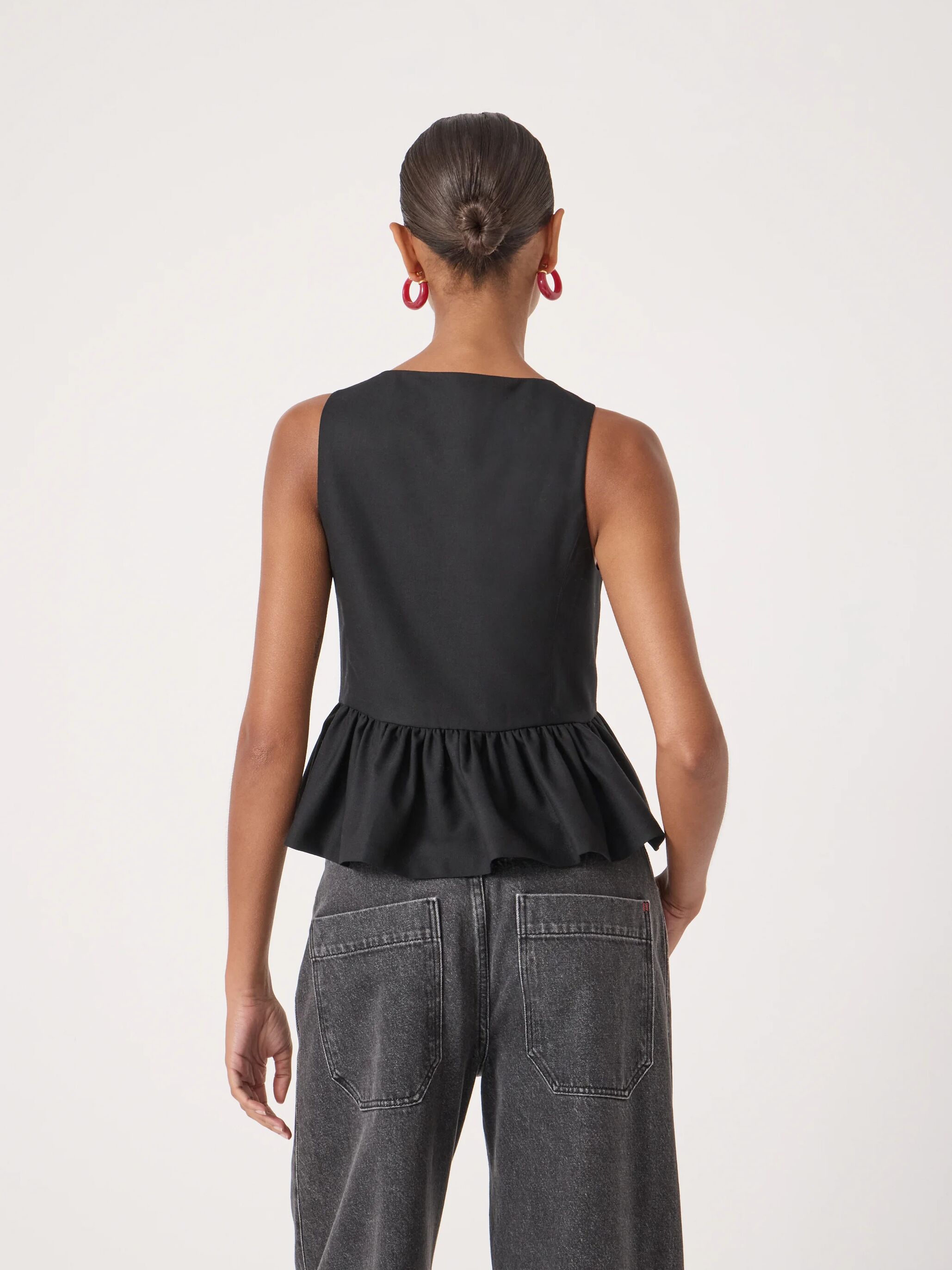 Peplum Wool Waistcoat