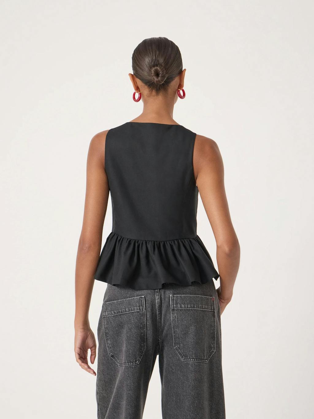 014937-0456-04 Peplum Wool Waistcoat