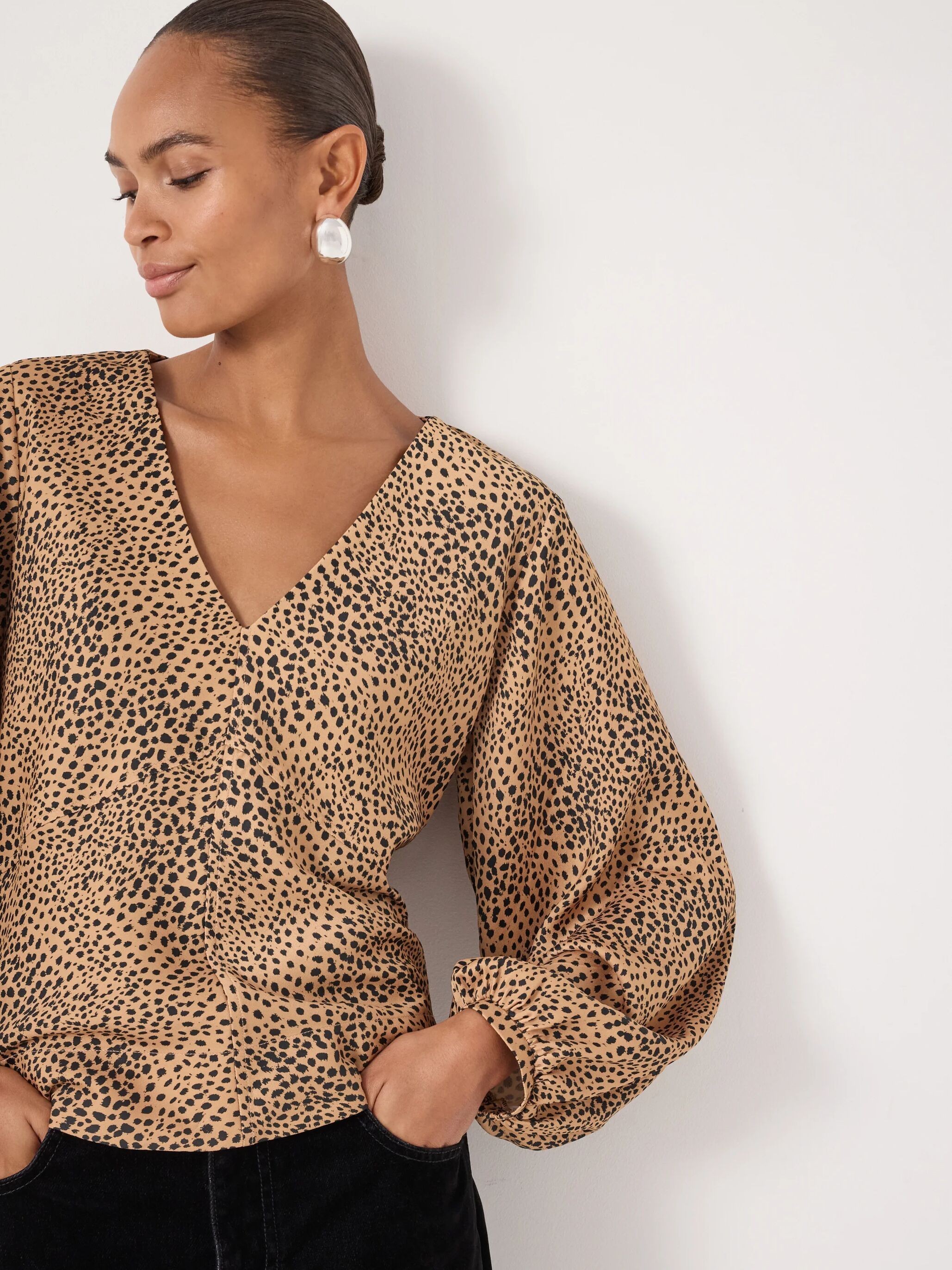Grace Satin Long Sleeve Top