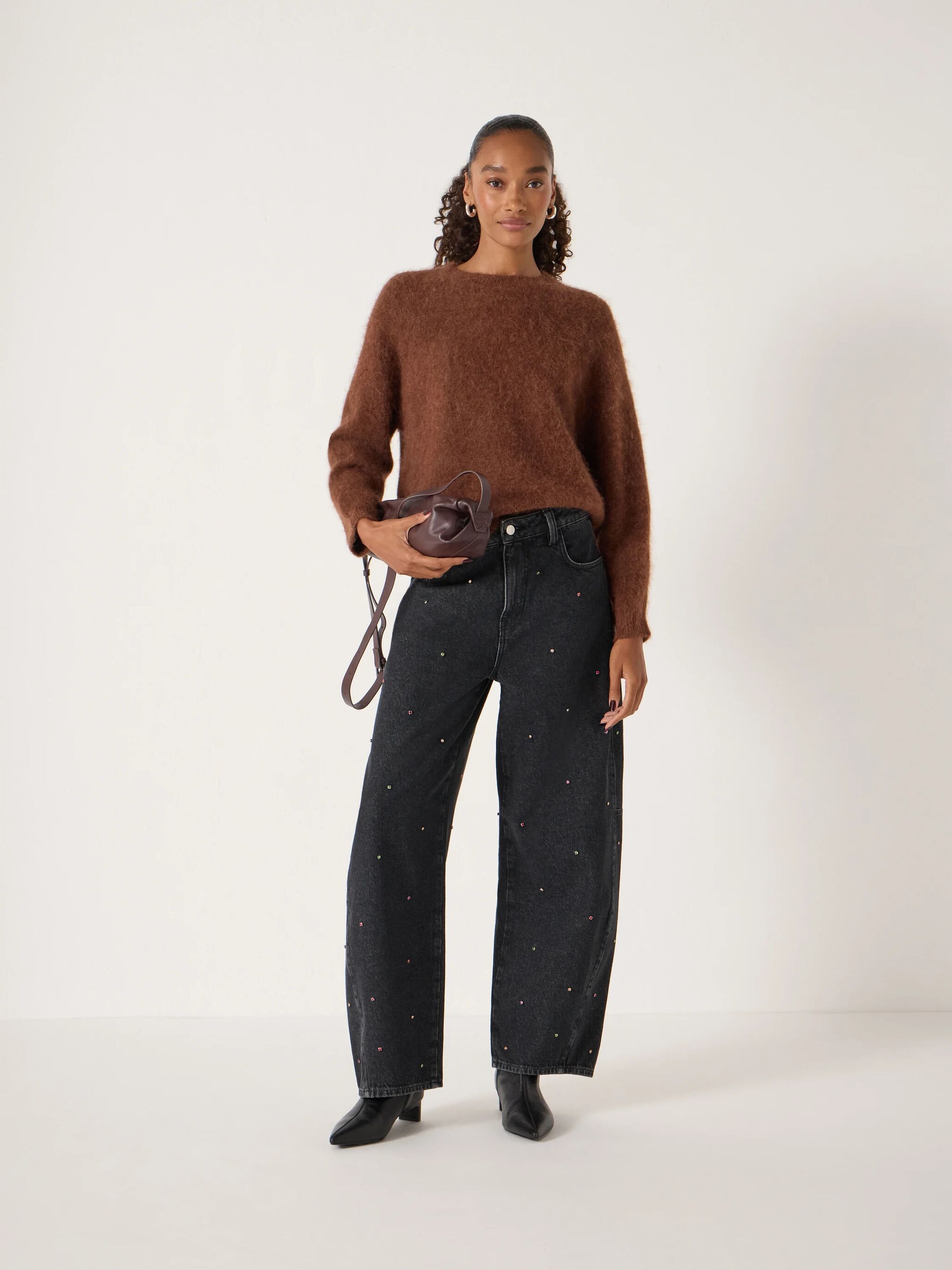 Embellished Bree Barrel Leg Jeans