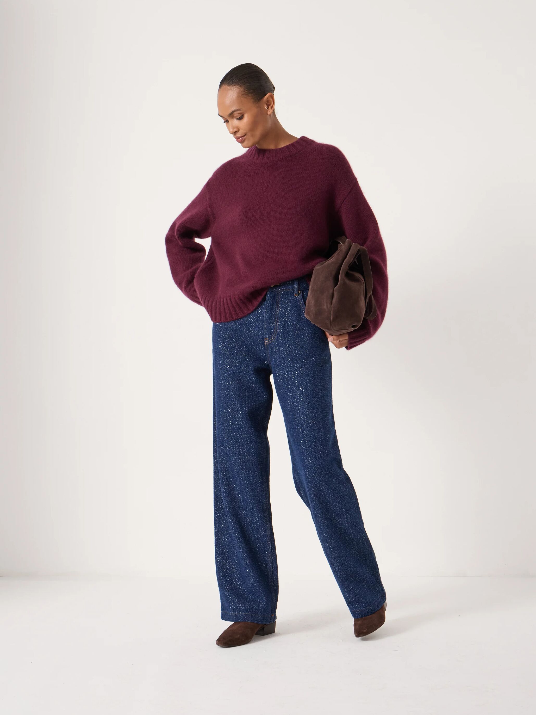 Romy Wide Leg Lurex Jeans