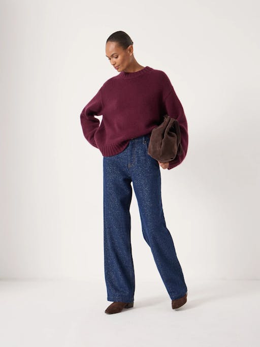 Romy Wide Leg Lurex Jeans