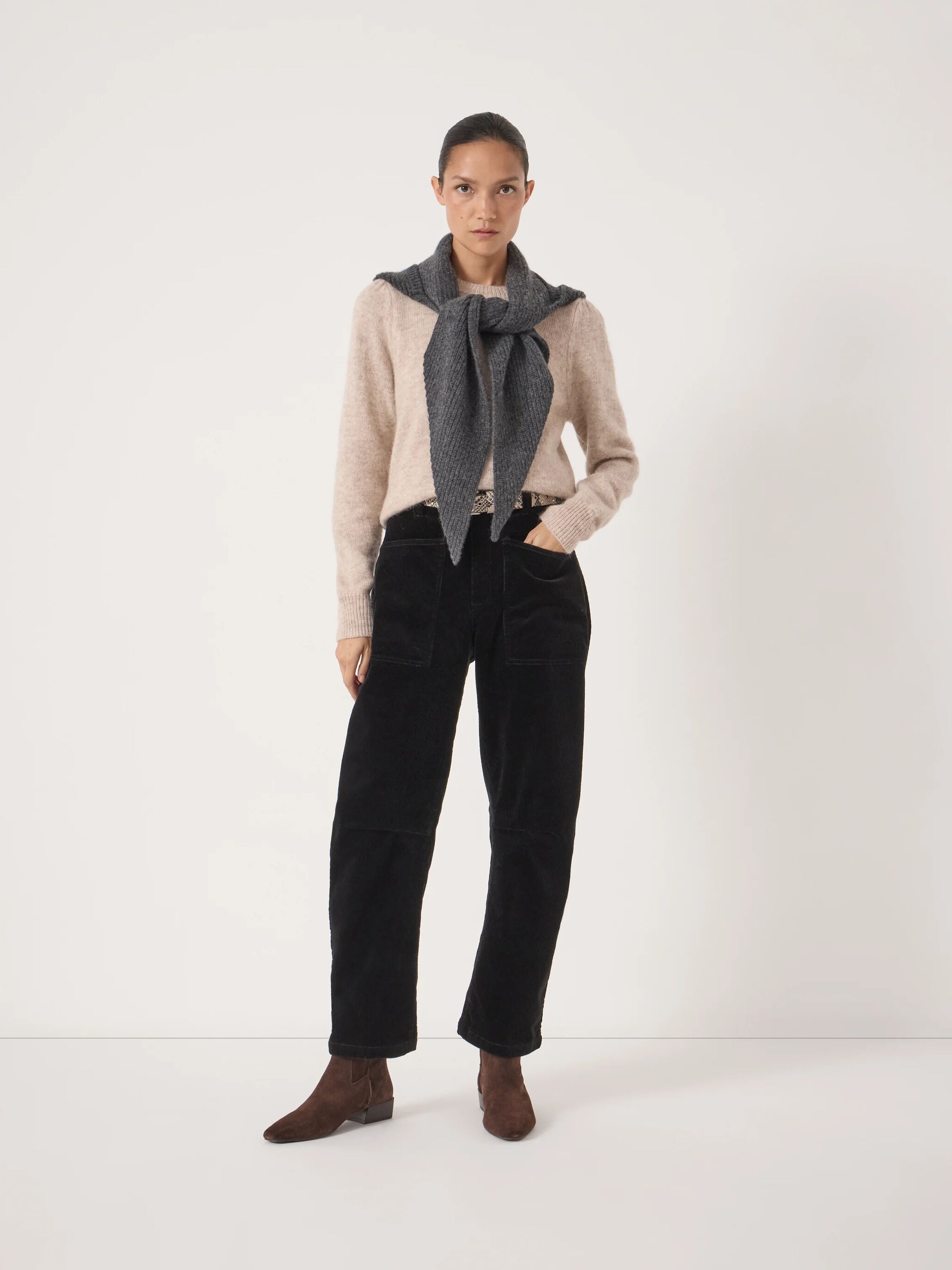 Corduroy Cordi Barrel Leg Trousers