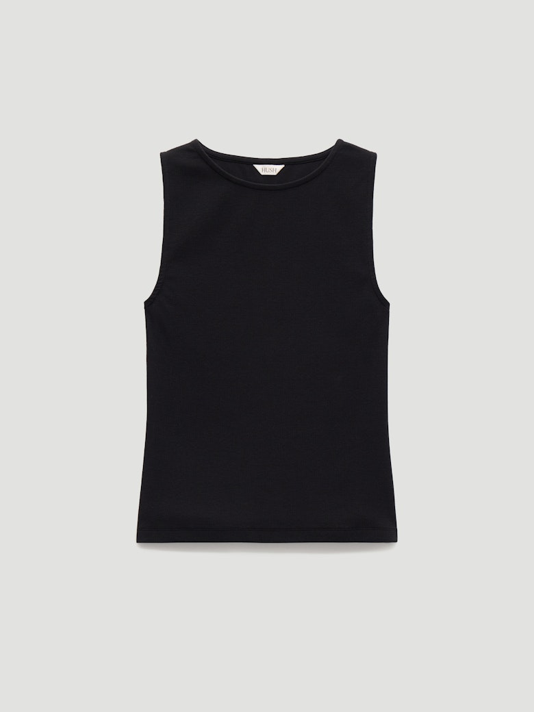 Micah Slash Neck Cotton Ribbed Vest