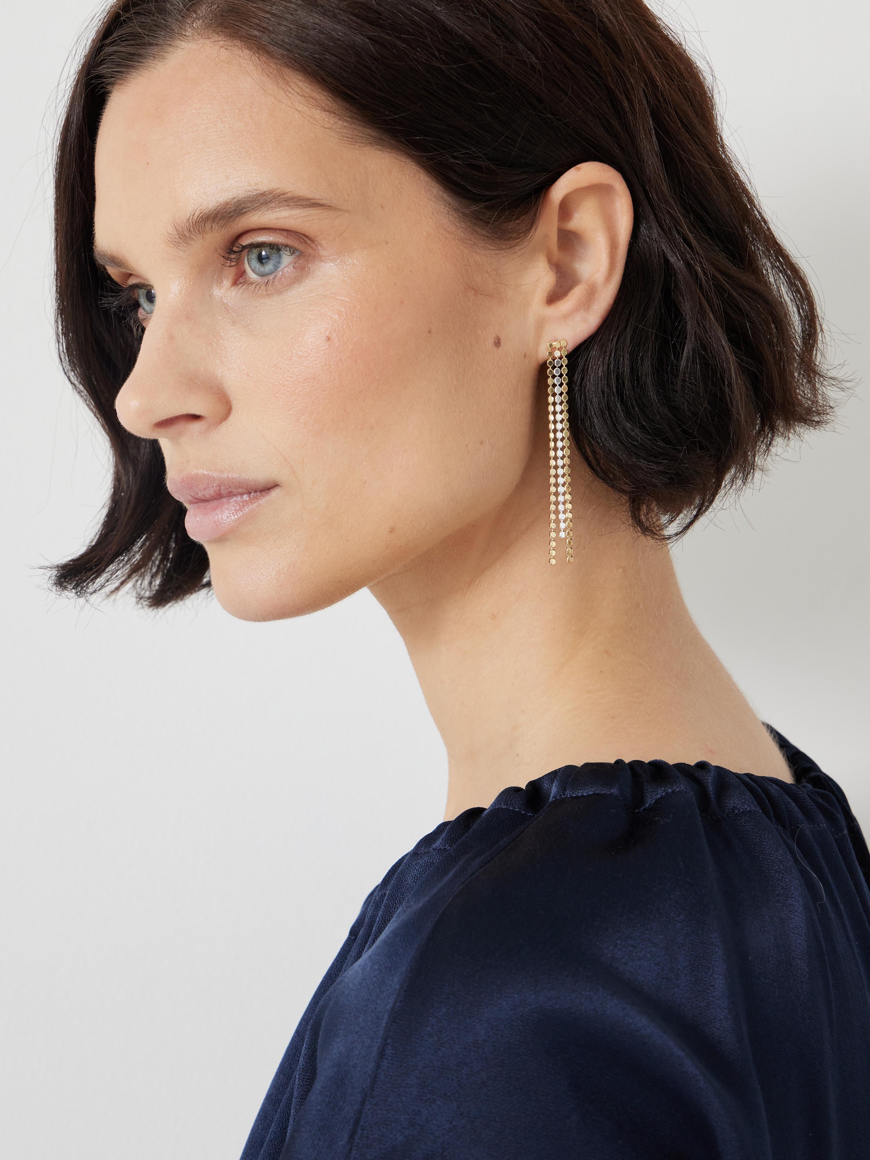 Mini Disc Drop Earrings