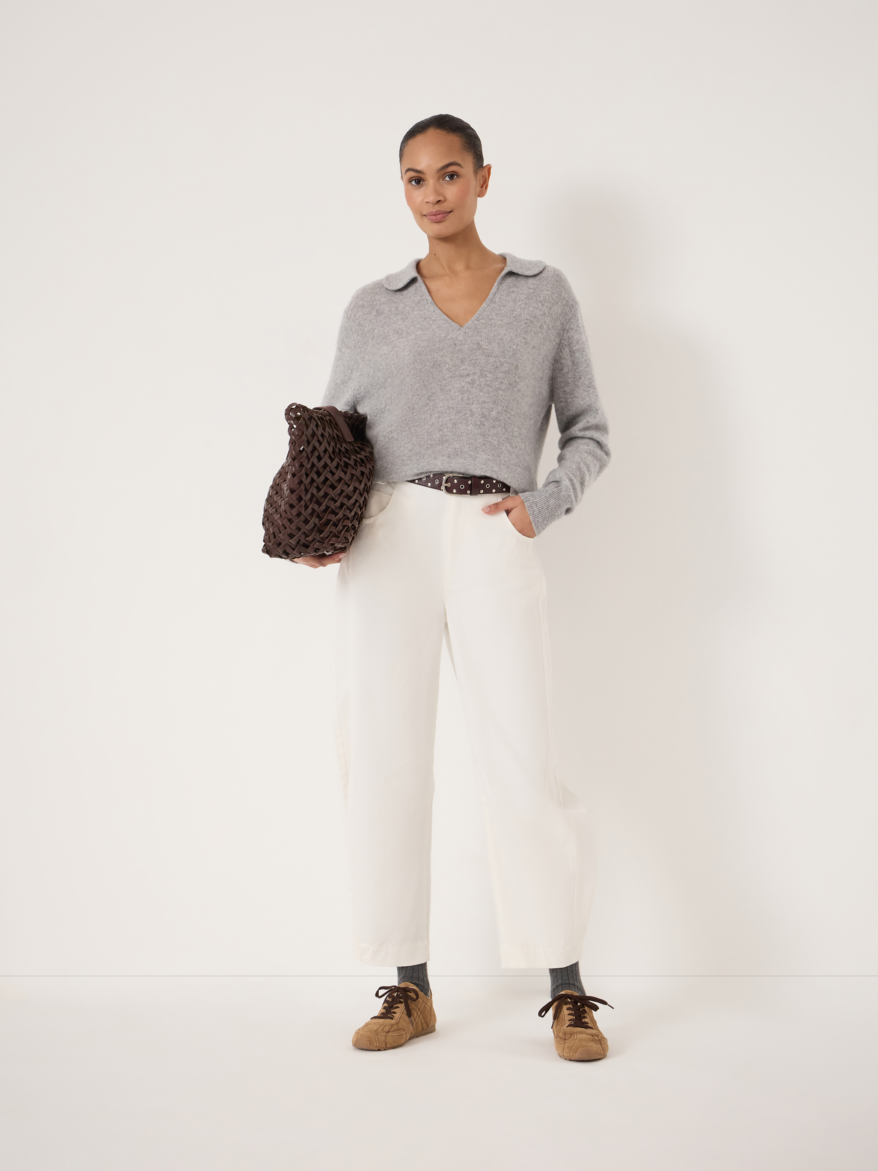 Bryce Seam Detail Barrel Leg Trousers