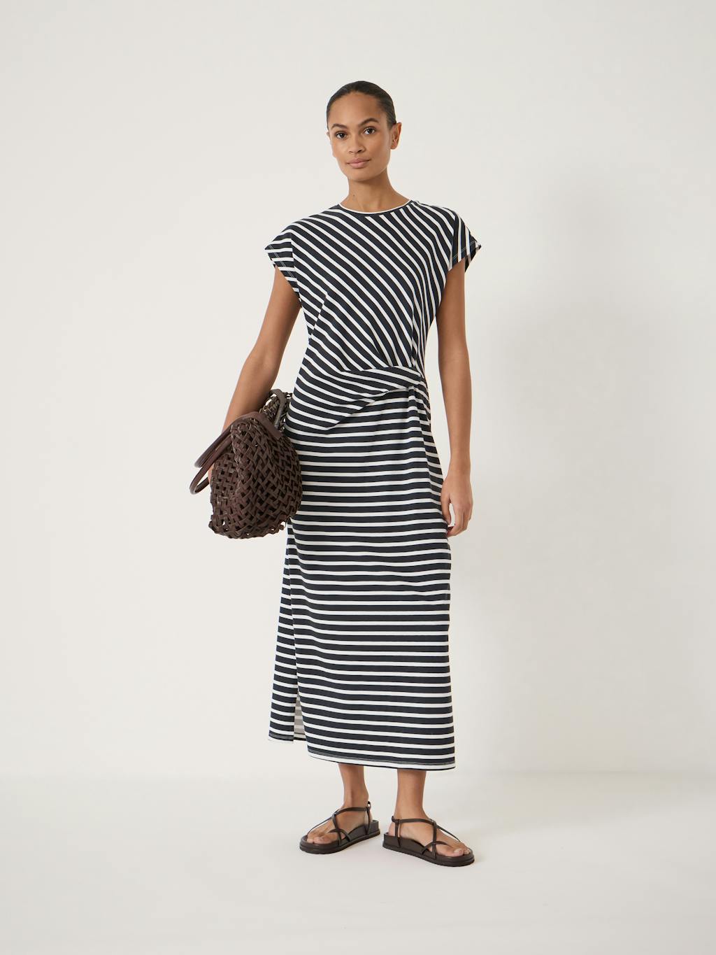 014591-4908-01 Athena Twist-Detail Jersey Dress