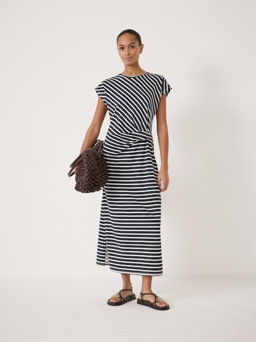 Athena Twist-Detail Jersey Dress