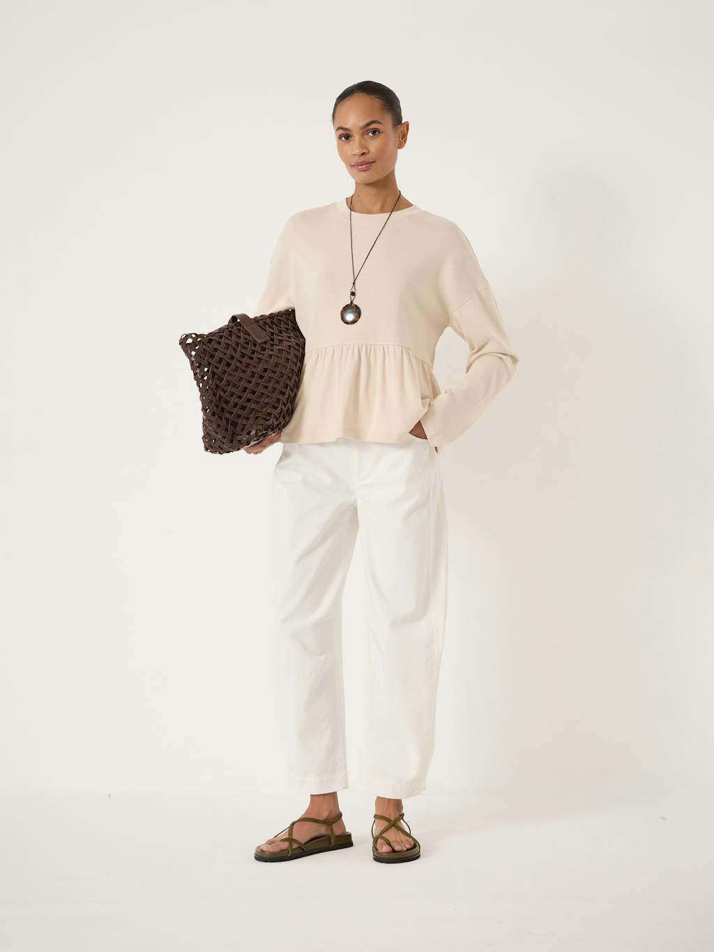 014634-3152-02 Sana Peplum Jersey Top