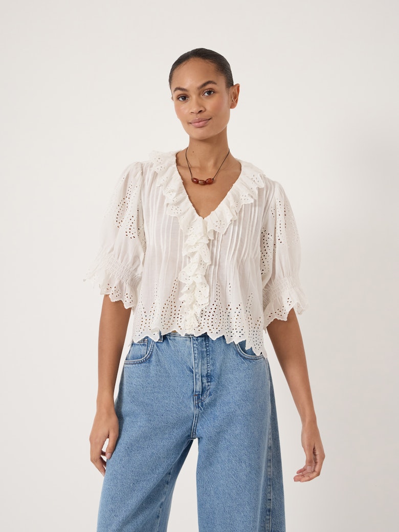 Koa Cotton Broderie Blouse