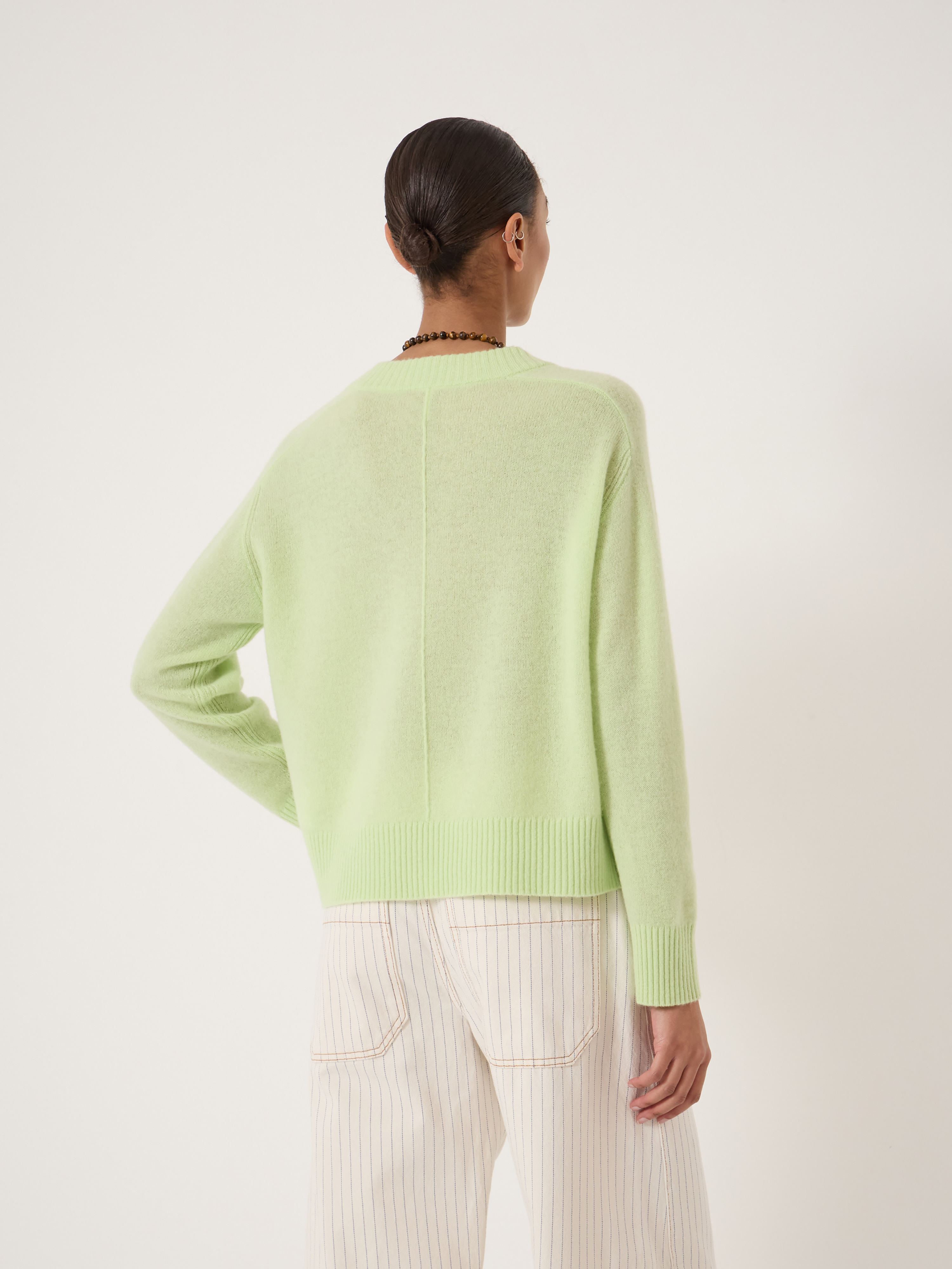 Colette Cashmere V-Neck Saddle Sleeve Jumper