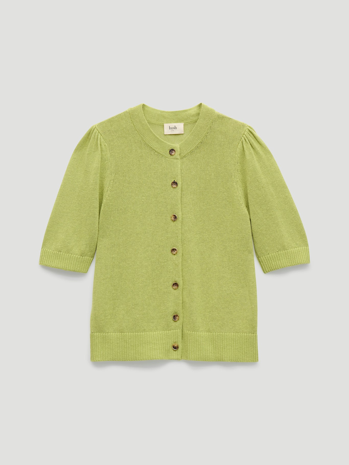 014598-2213-07 Celeste Short Sleeve Linen Blend Cardigan
