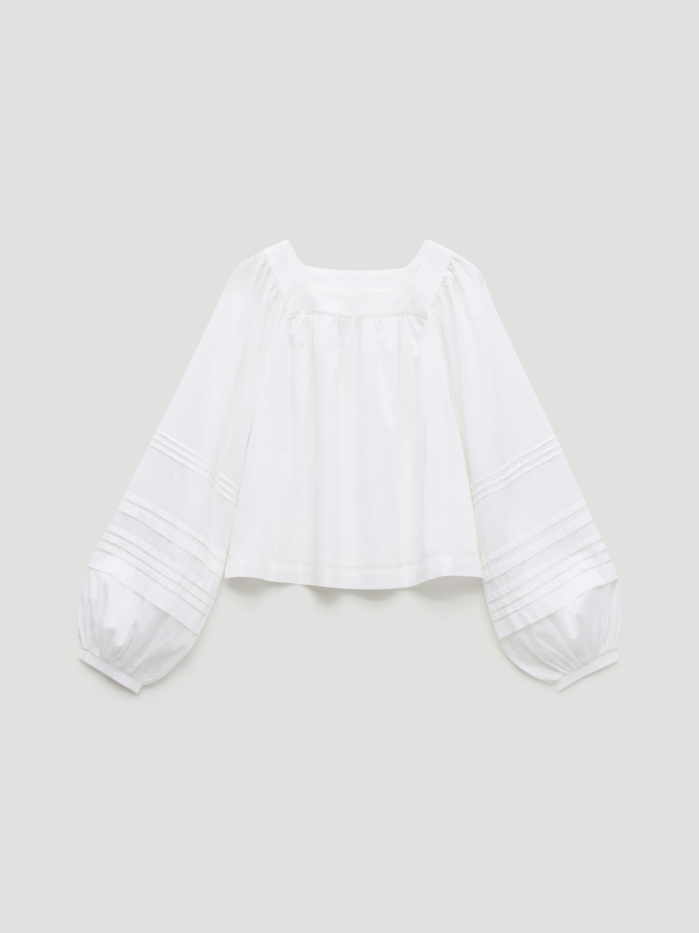 014477-0001-07 Raye Square Neckline Cotton Blouse