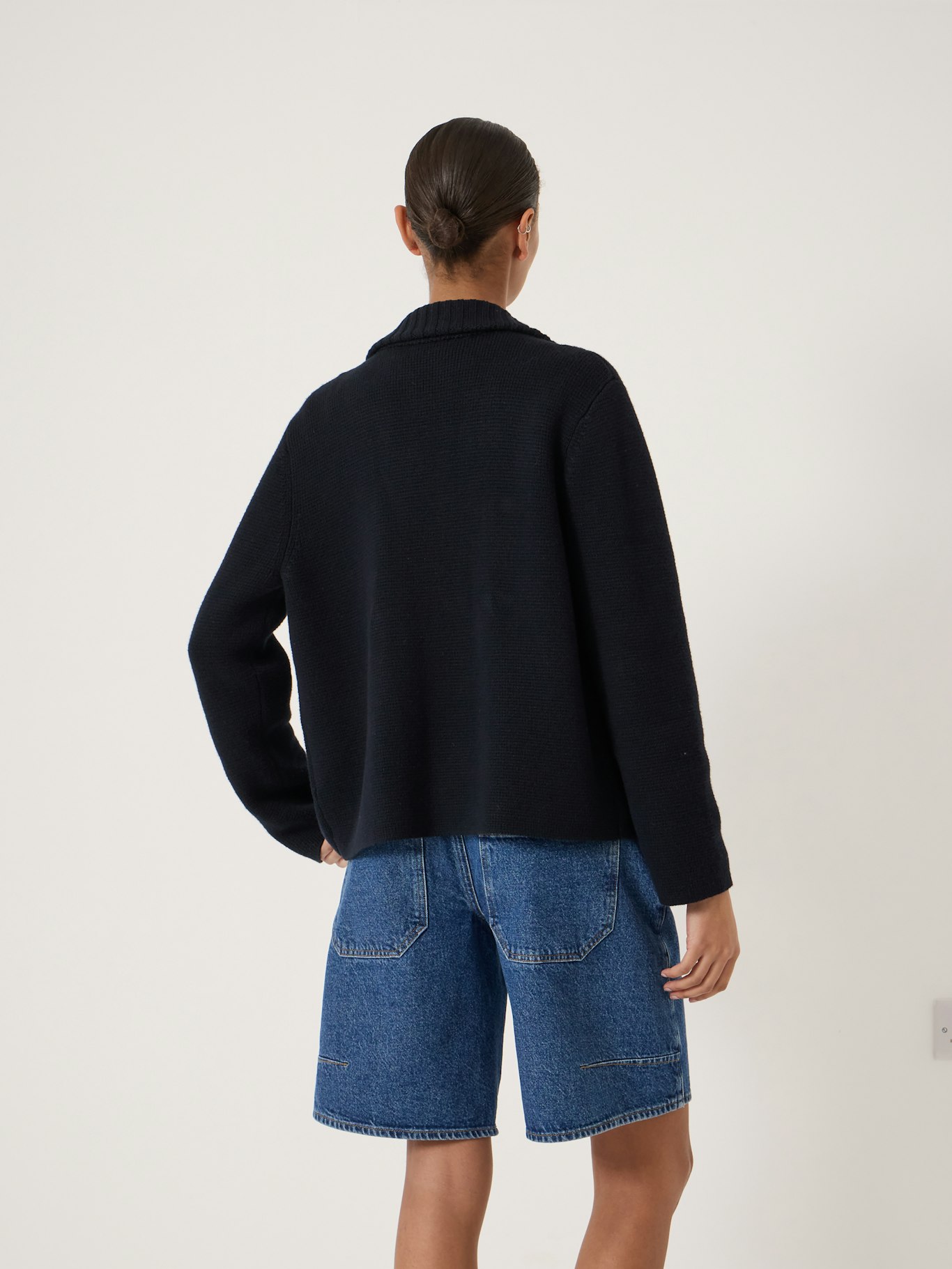014523-1658-03 Dora Duffel Trim Wool Blend Cardigan