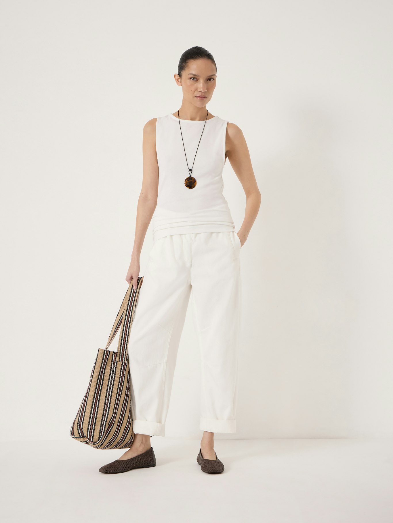 014916-0001-02 Micah Slash Neck Cotton Ribbed Vest