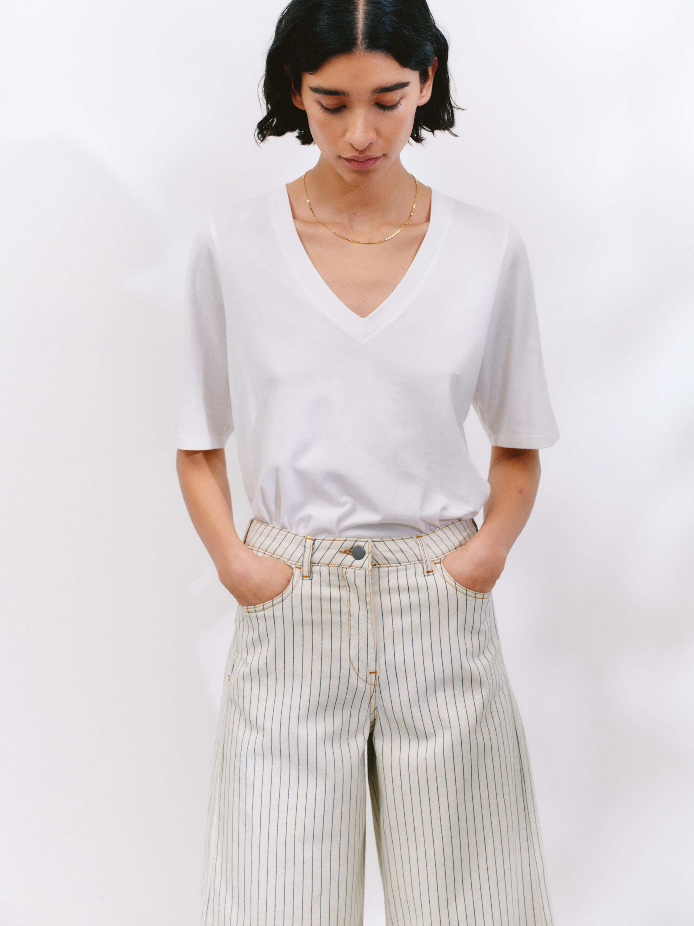 Reece V Neck Drapey T-Shirt