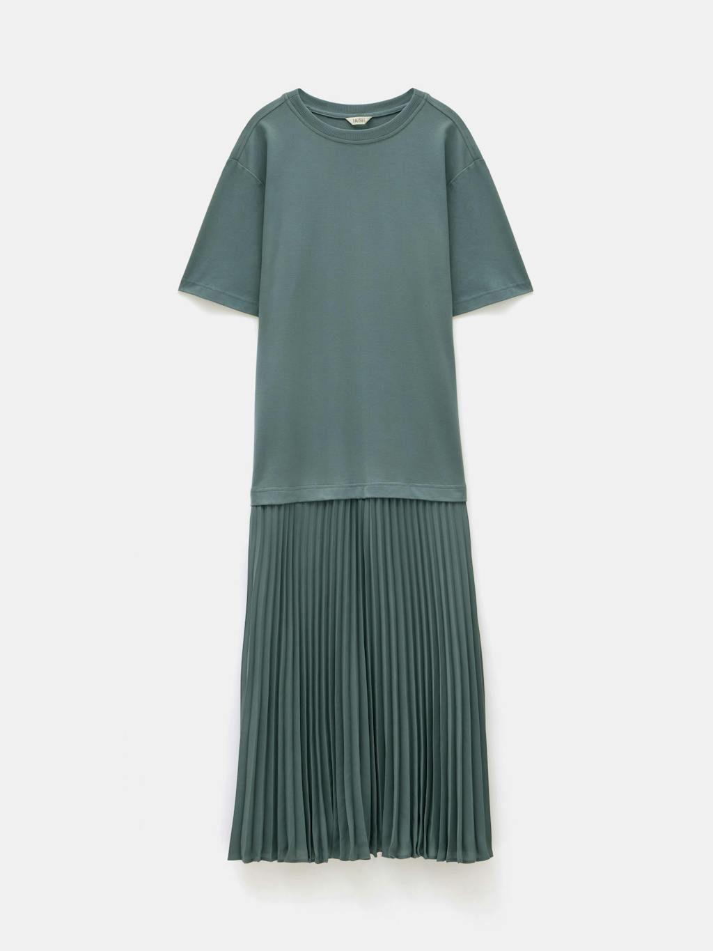 013254-1833-07 Esme Short Sleeve Pleated Midi Dress