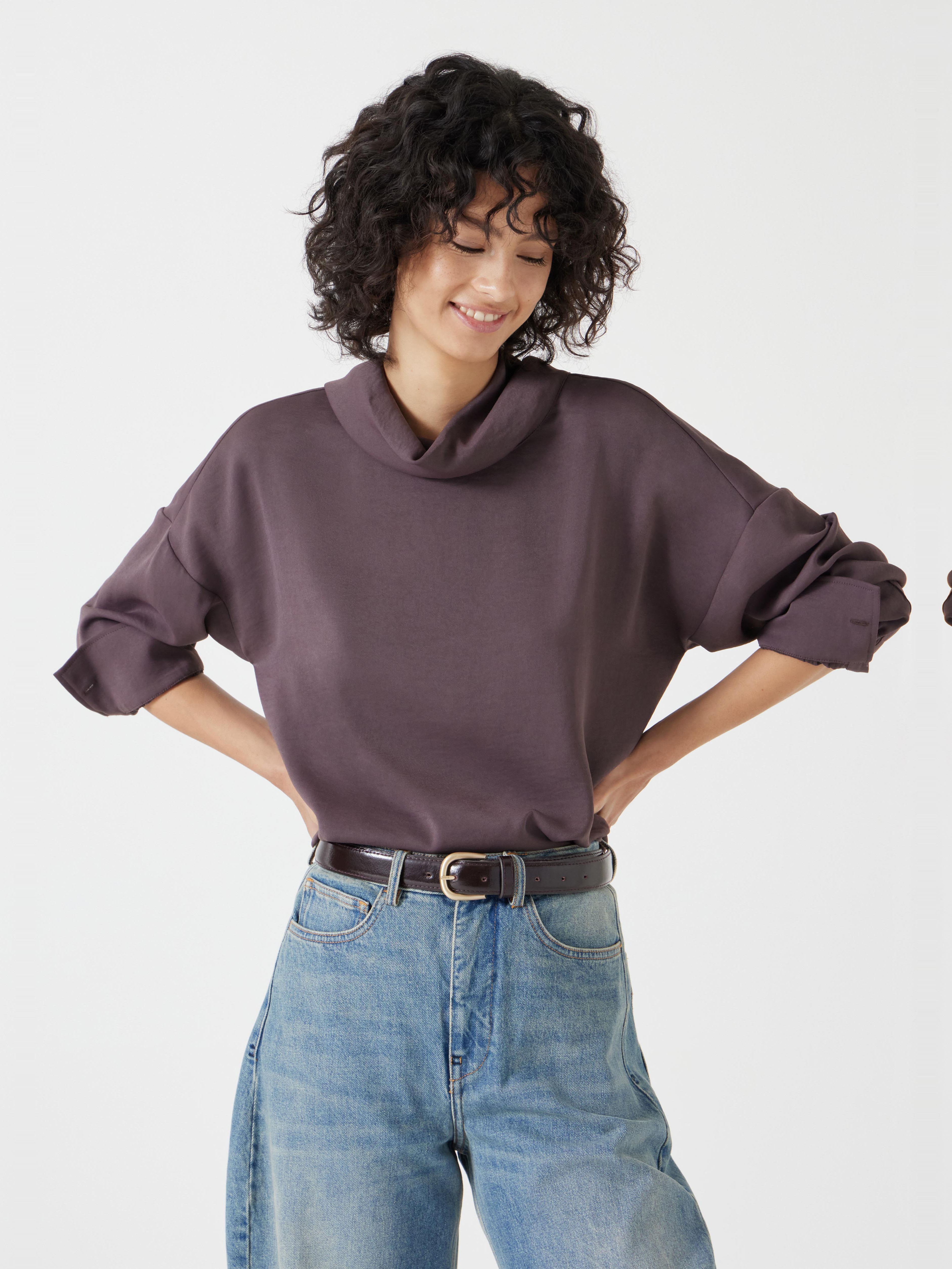 Long Sleeve Cowl Neck Top