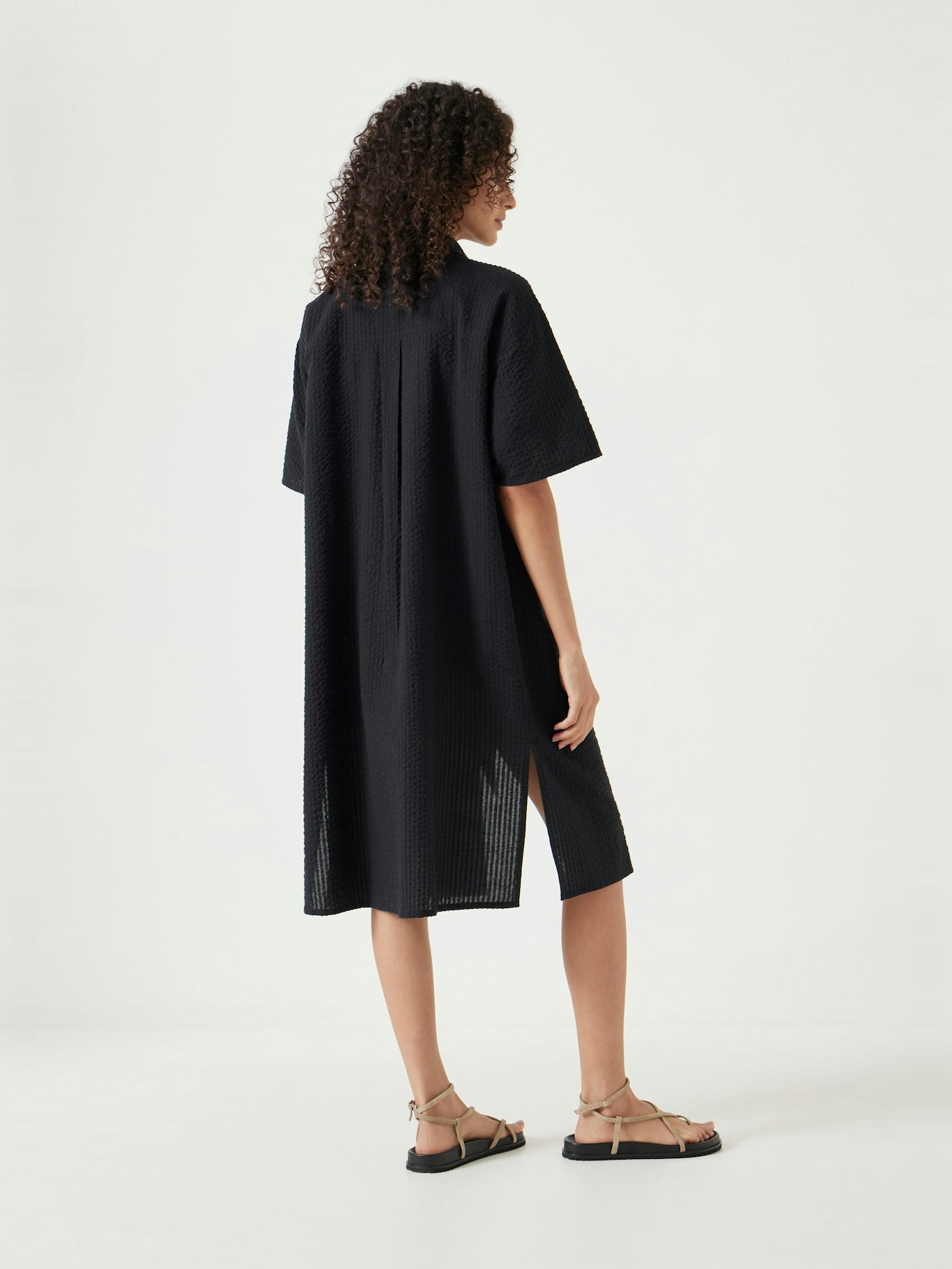 013170-0456-03 Seersucker Tie Front Beach Dress