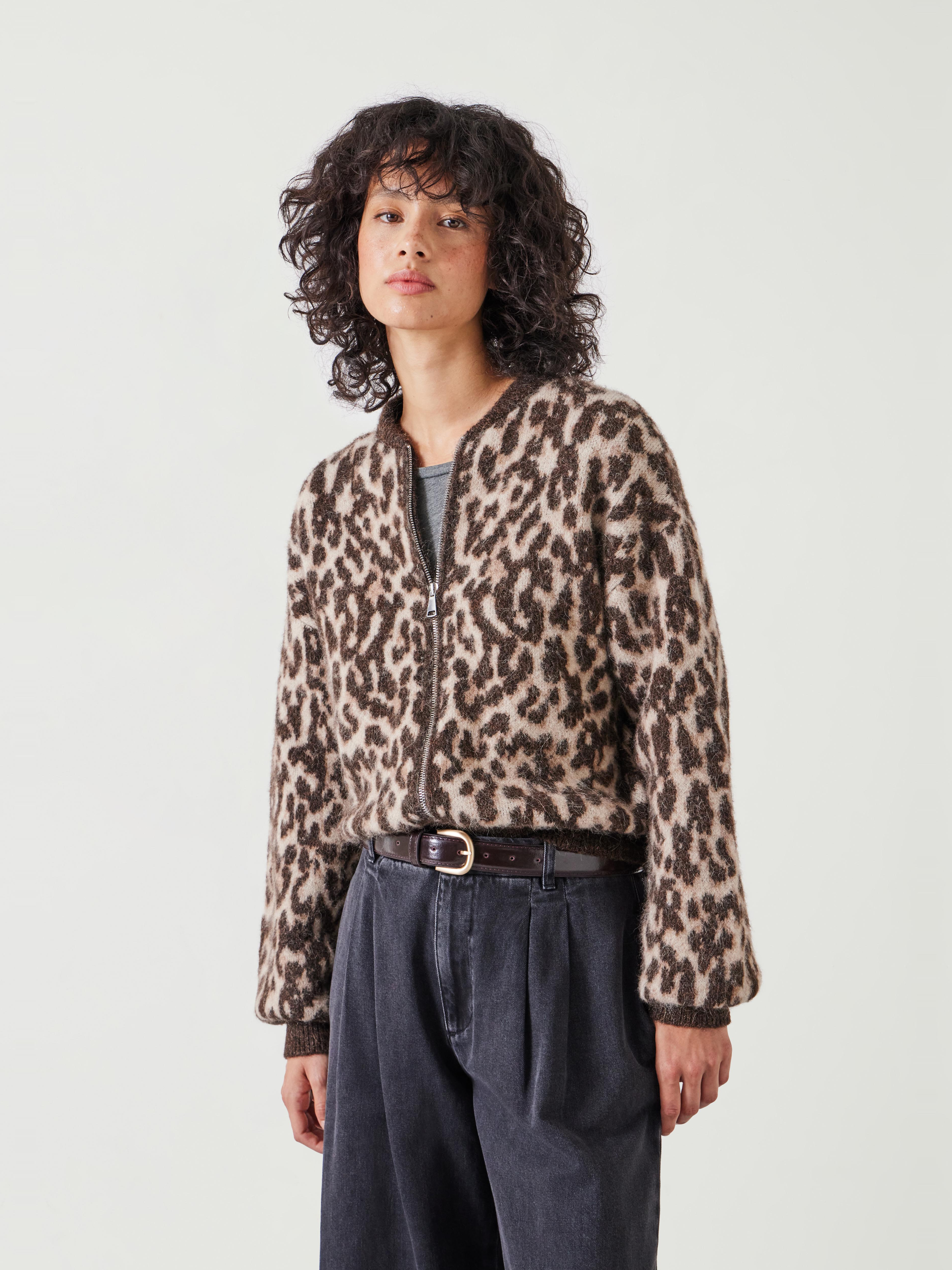 Susie Brushed Animal Bomber Jacket