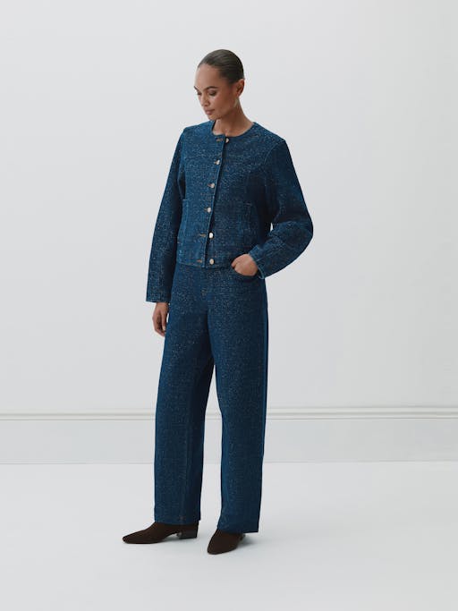 Romy Wide Leg Lurex Jeans