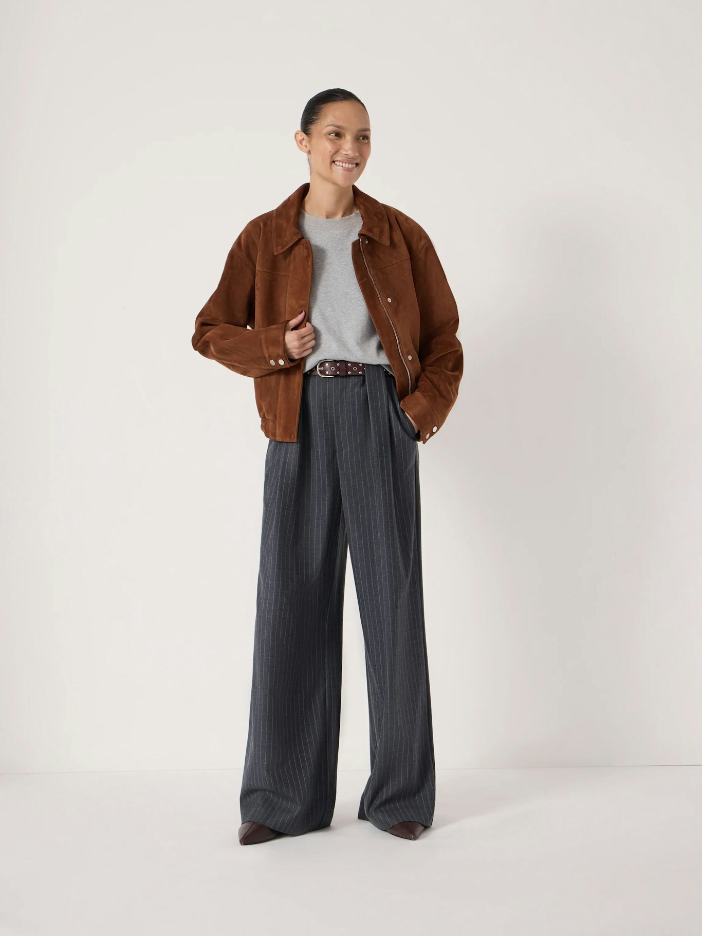 013705-0444-03 Adena Pinstripe Wide Leg Trousers