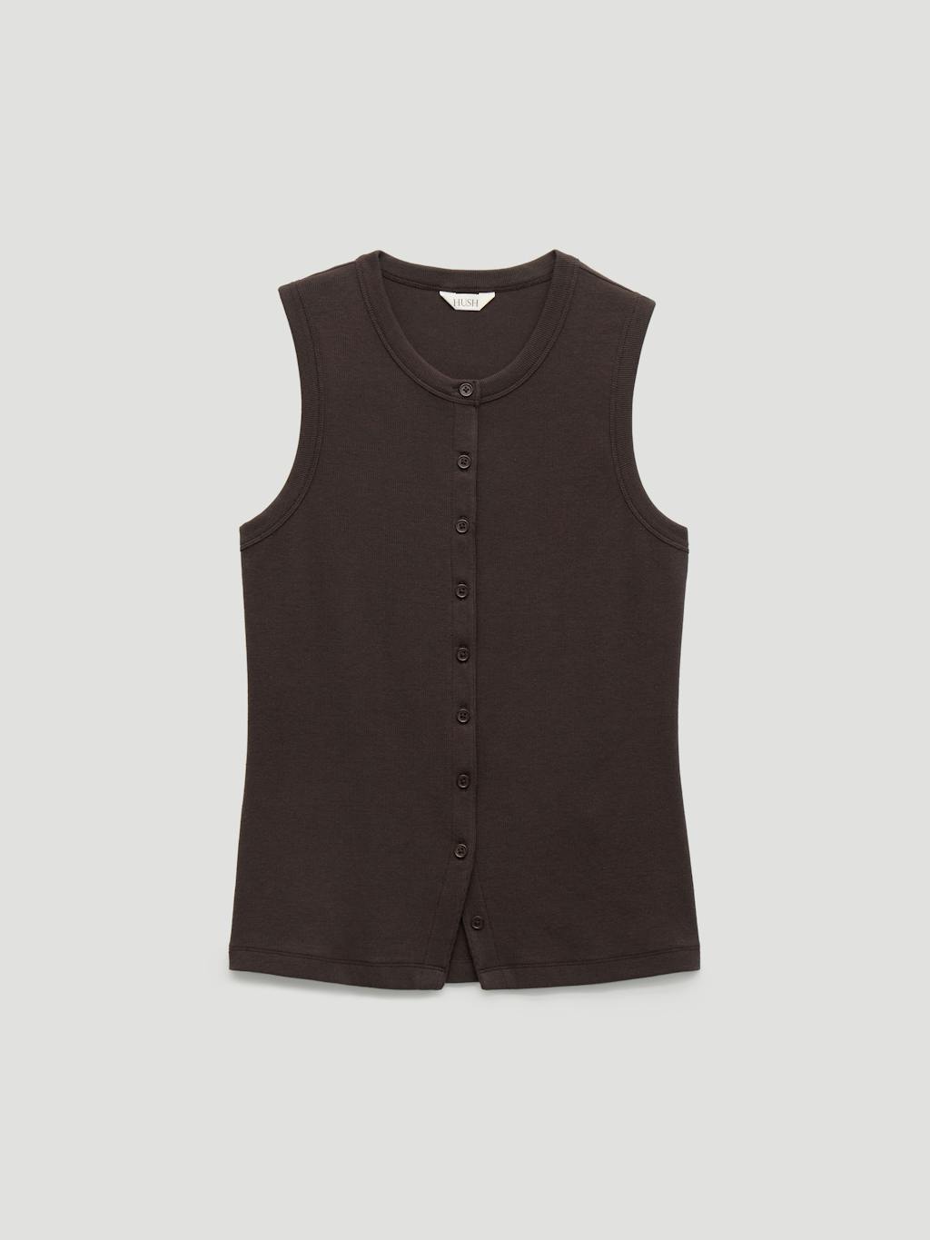 014630-0450-07 Ayana Button Ribbed Vest