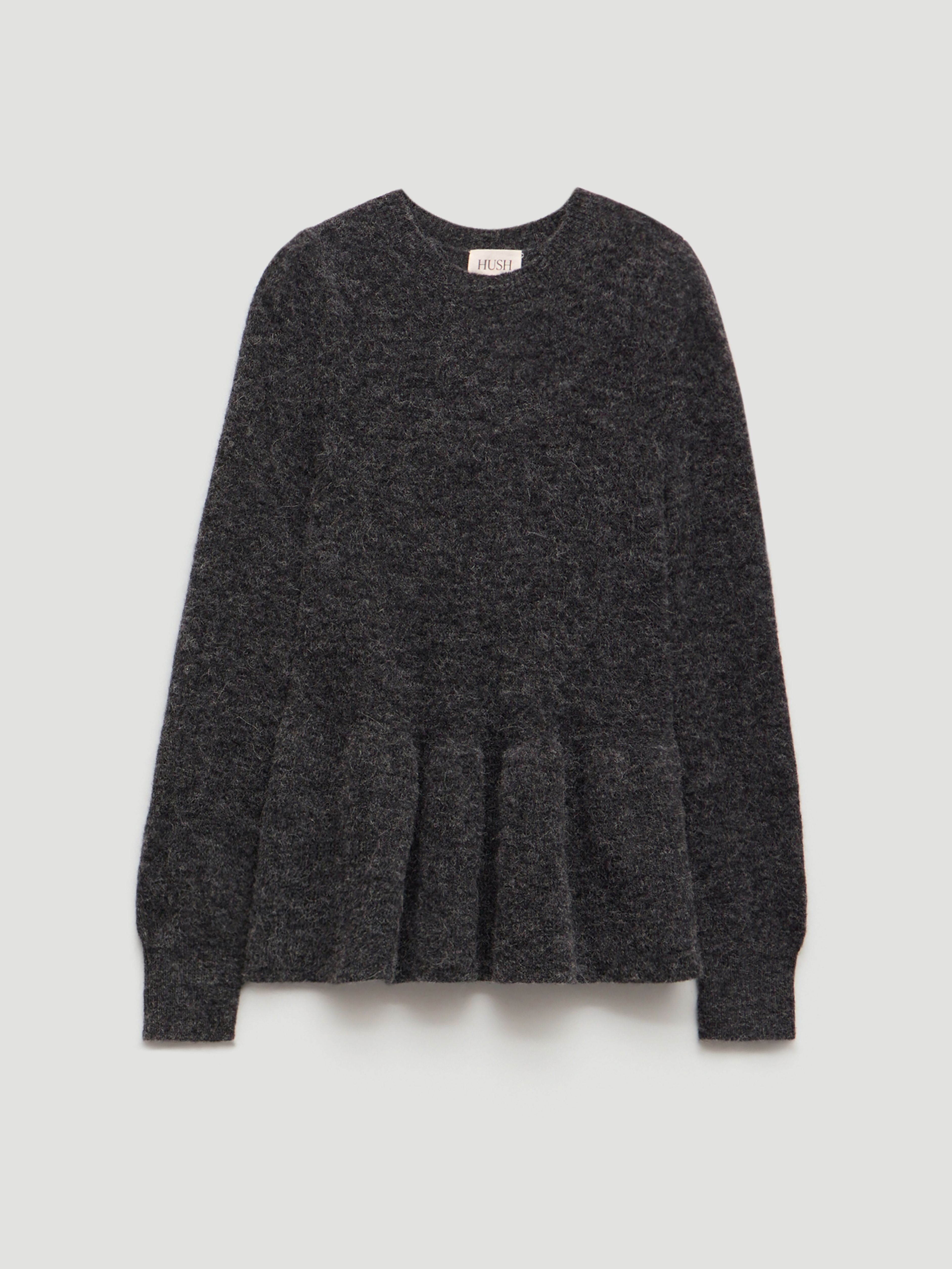 Wool Blend Peplum Top