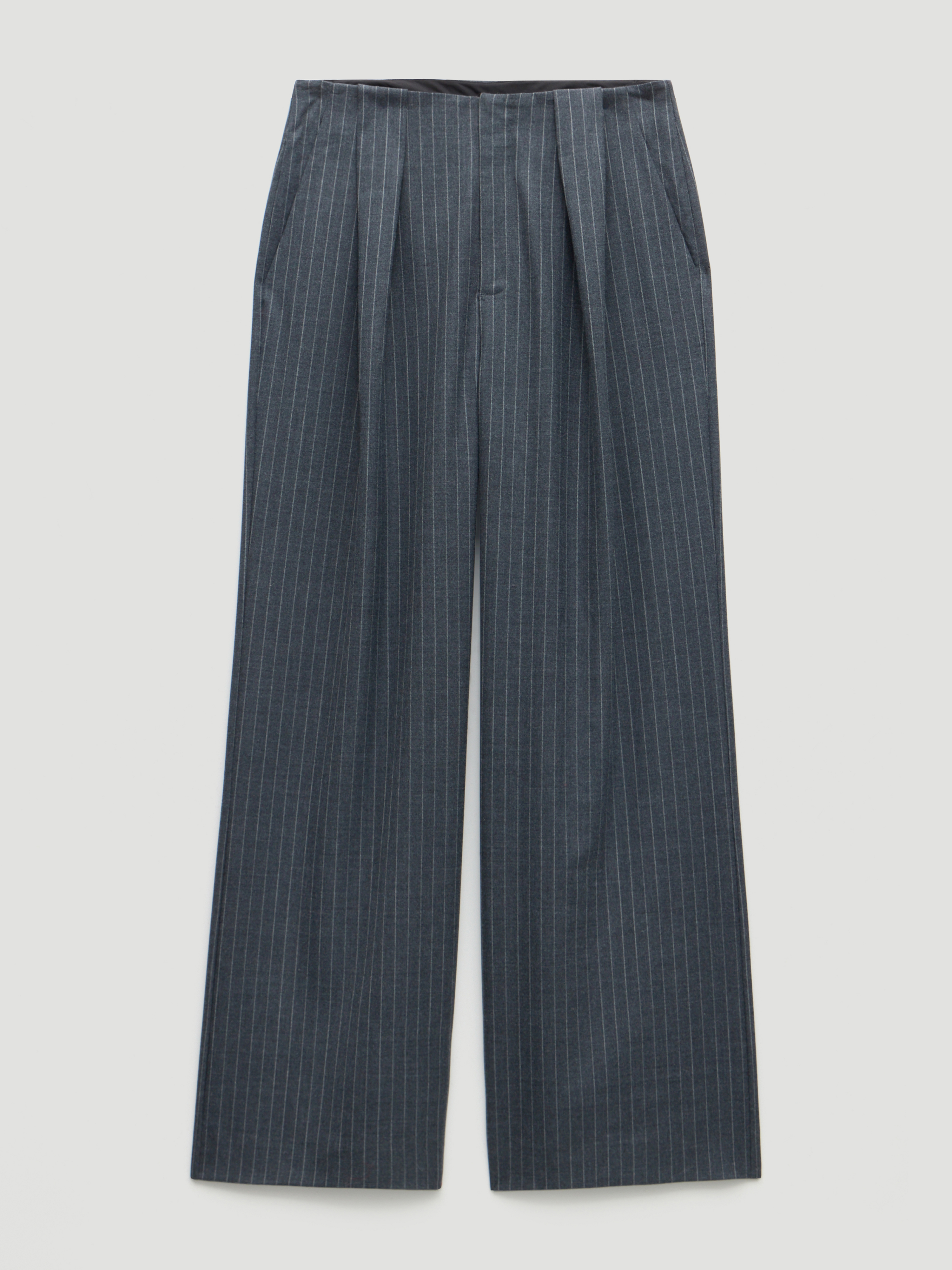 Adena Pinstripe Wide Leg Trousers