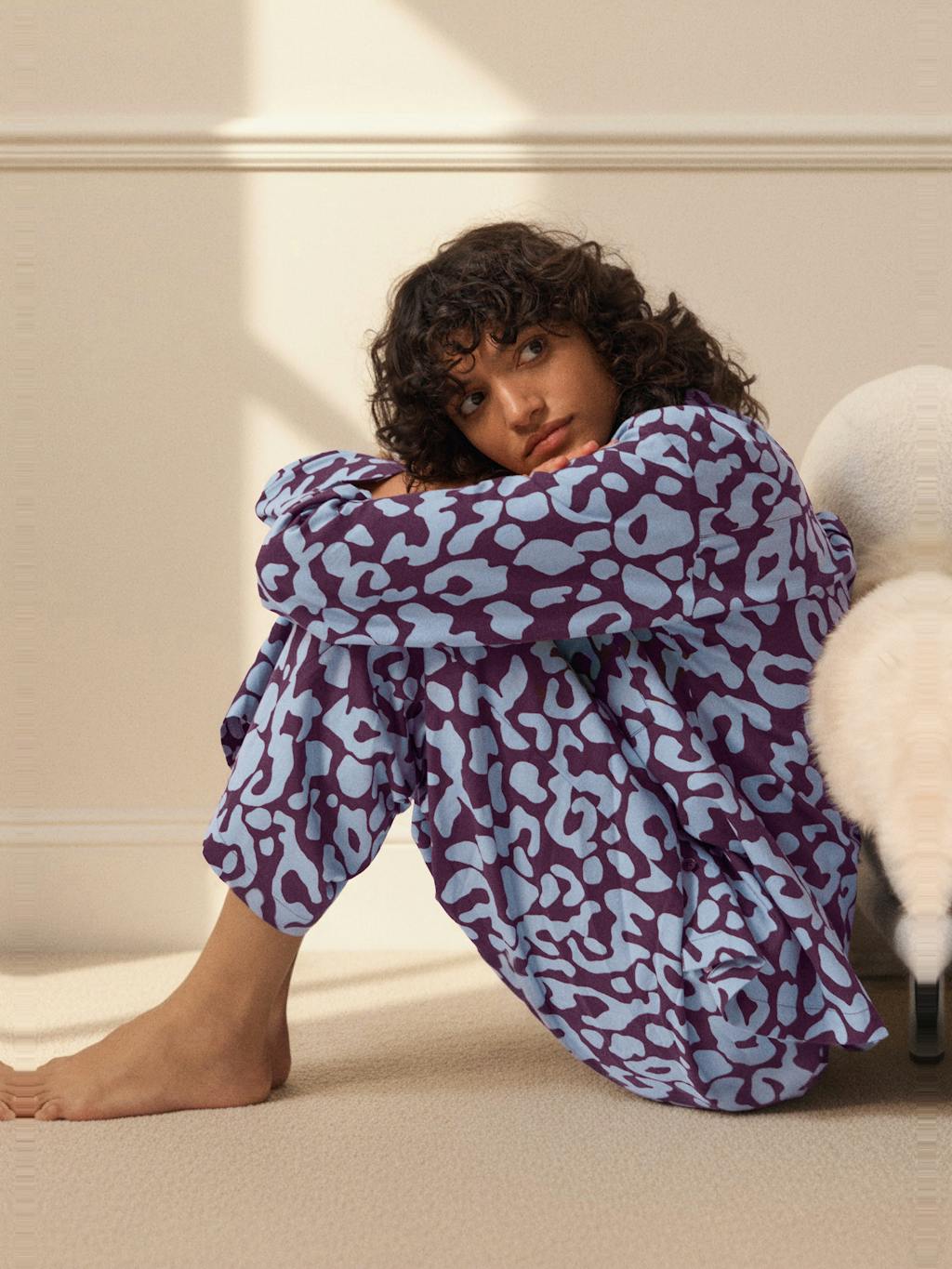 014046-4855-10 Brushed Cotton Animal Print Pyjamas