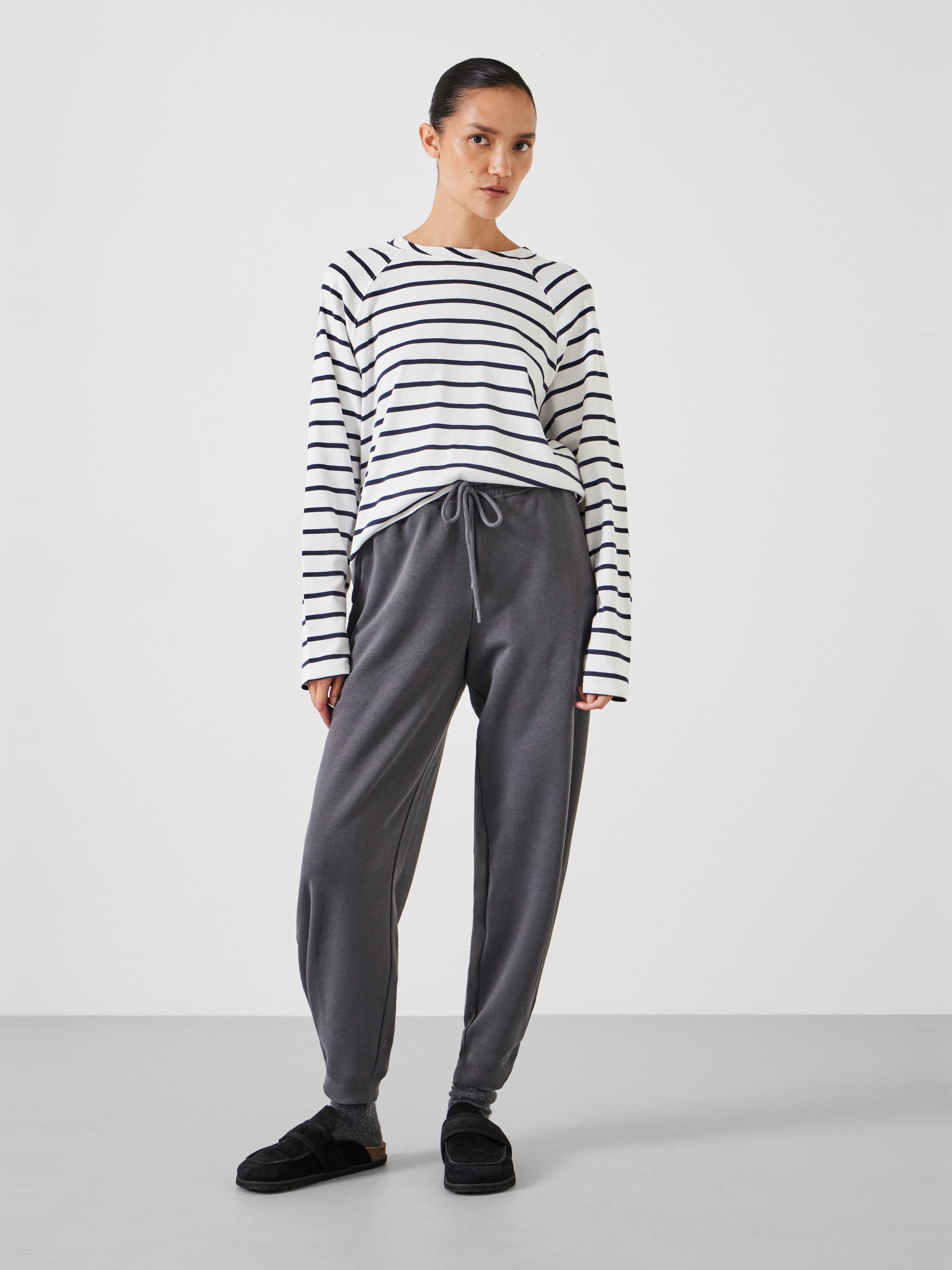 Matilda Stripe Cotton Raglan Top