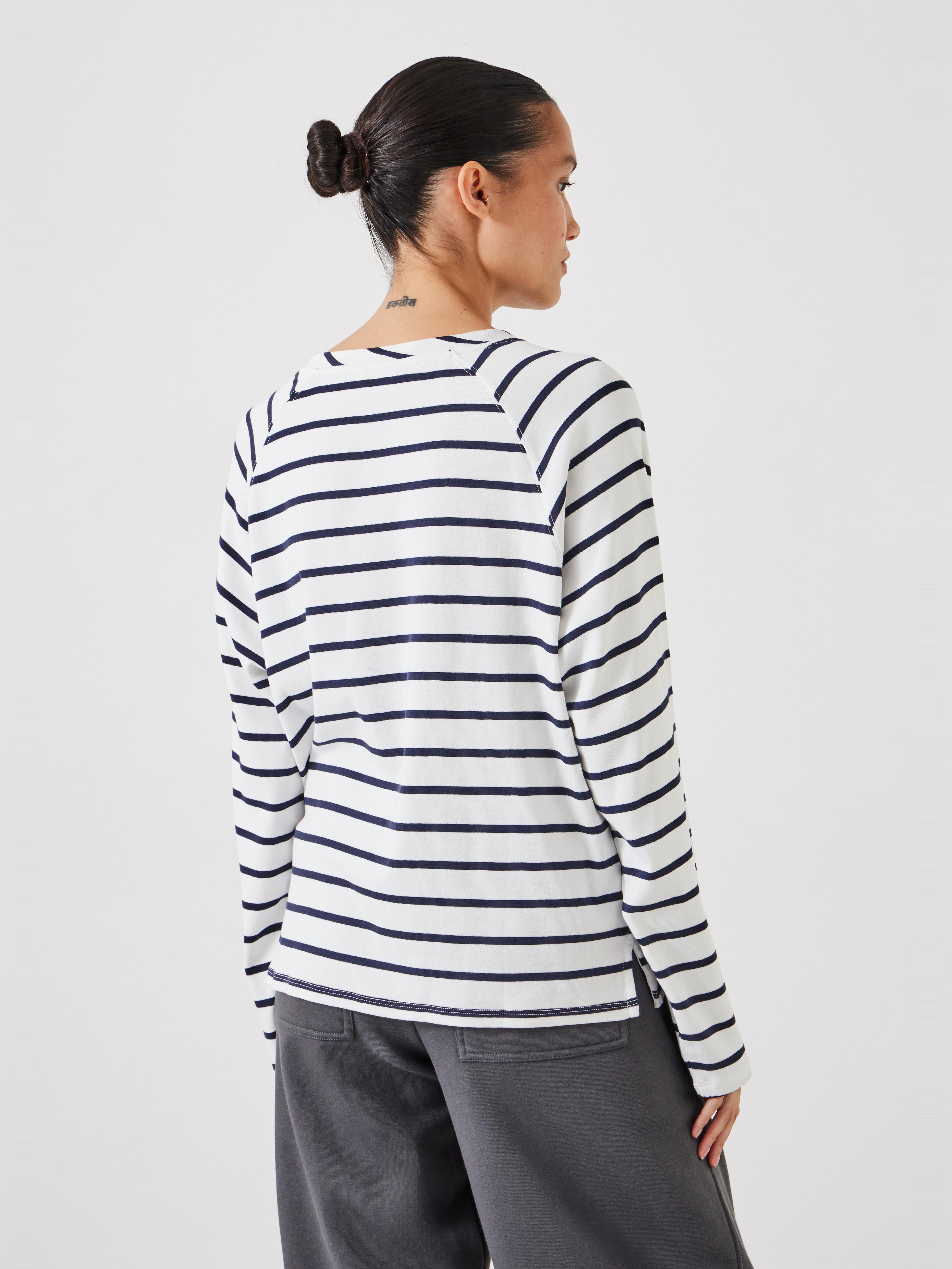 Matilda Stripe Cotton Raglan Top