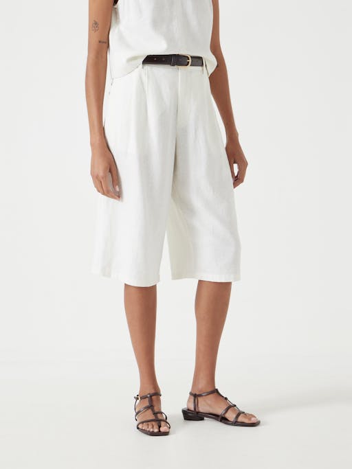 Linen Blend Lya Bermuda Shorts