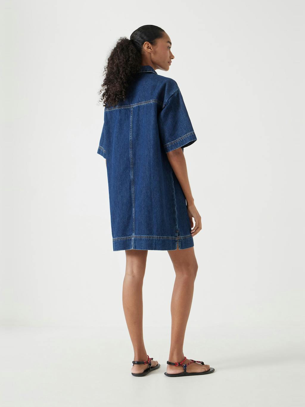 012972-2797-03 Alma Denim Contrast T-Shirt Dress