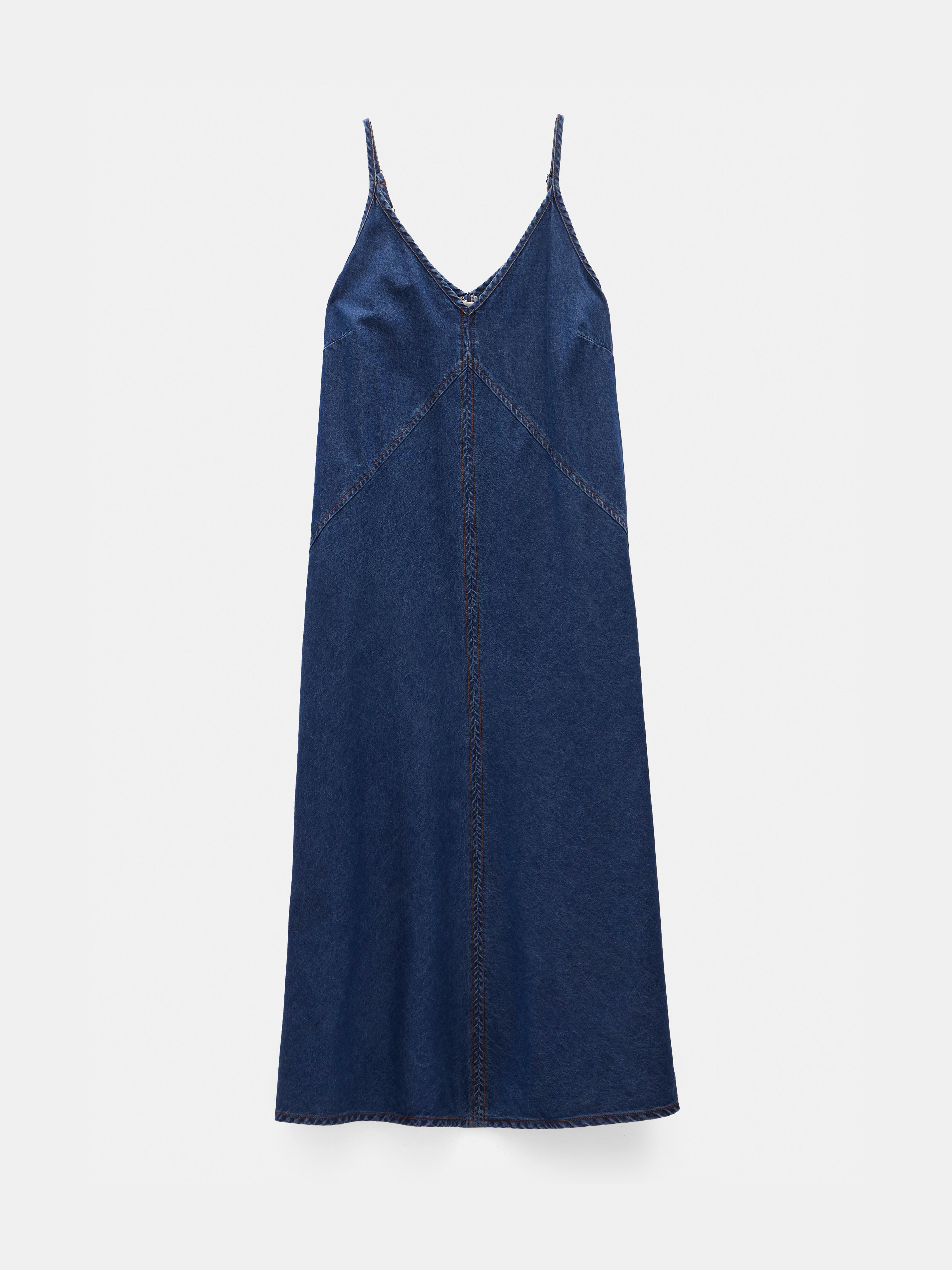Denim Maxi Slip Dress
