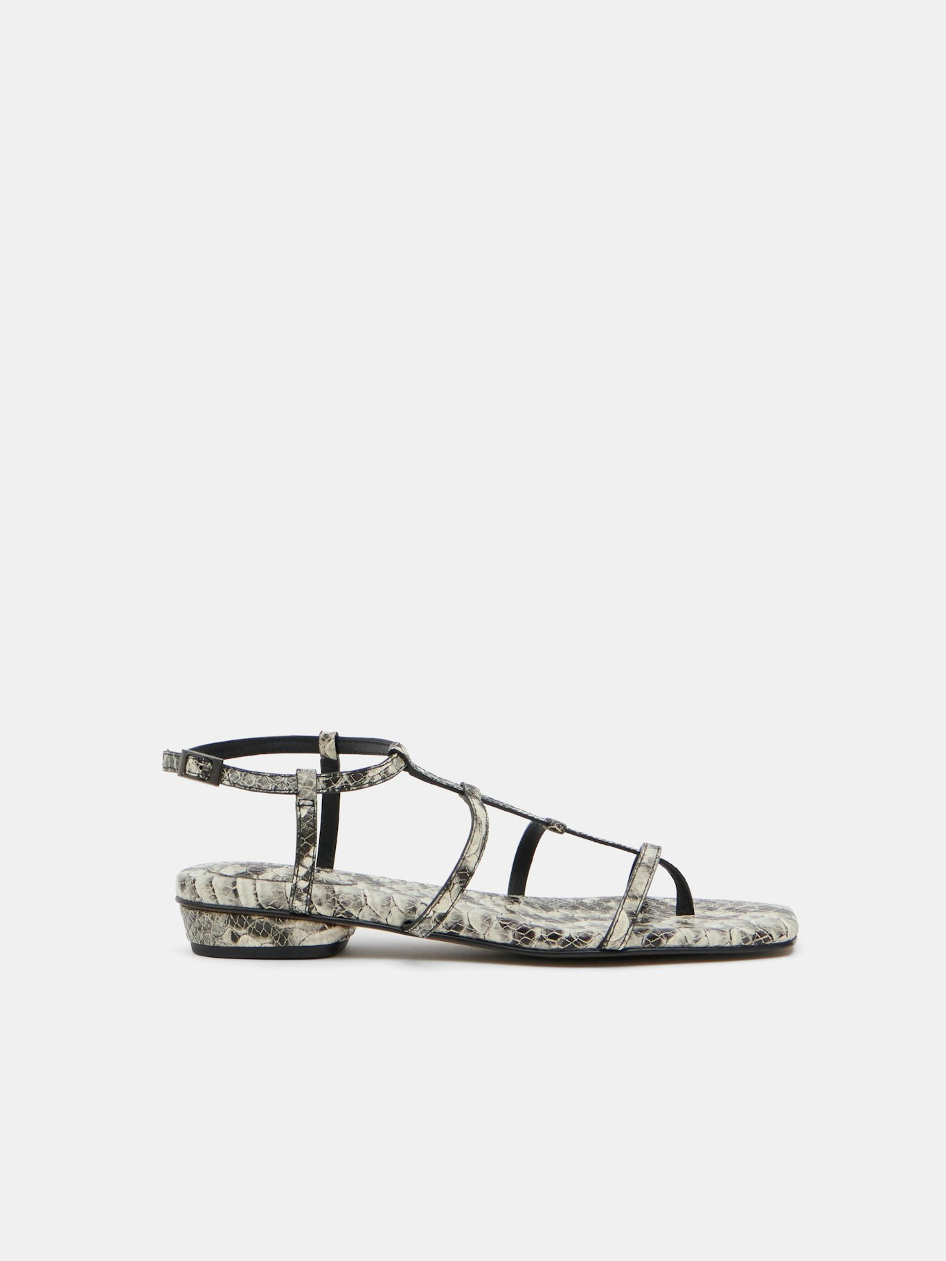012893-2812-01 Leather Strappy Low Heel Sandals