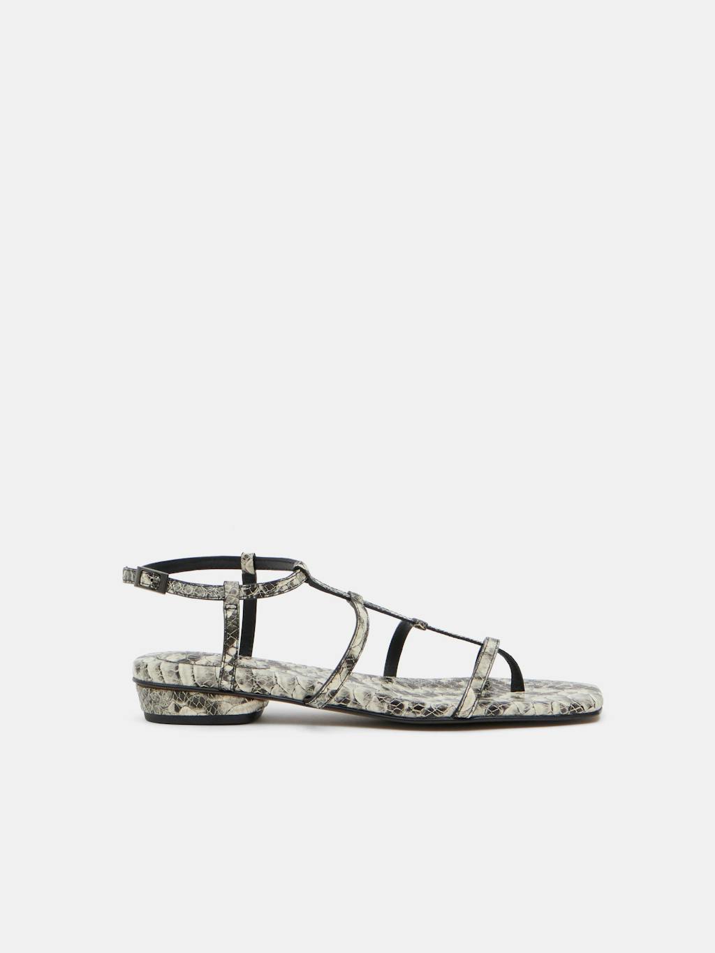 012893-2812-01 Leather Strappy Low Heel Sandals